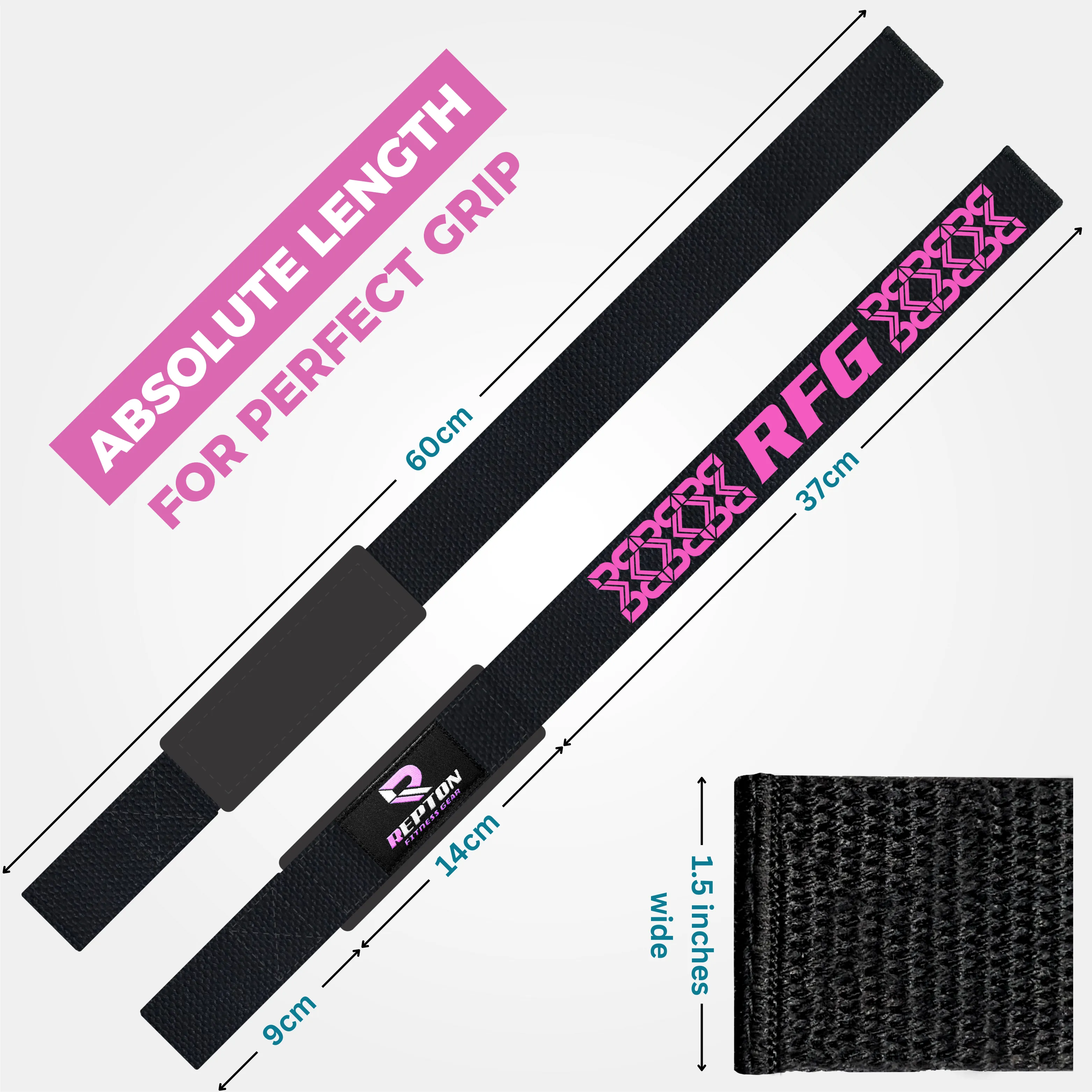 Weight Lifting Straps, Powerlifting Deadlifting, Anti Slip 60CM Hand Bar Grip, 5MM Neoprene Wrist Support, for Heavy Duty Bodybuilding