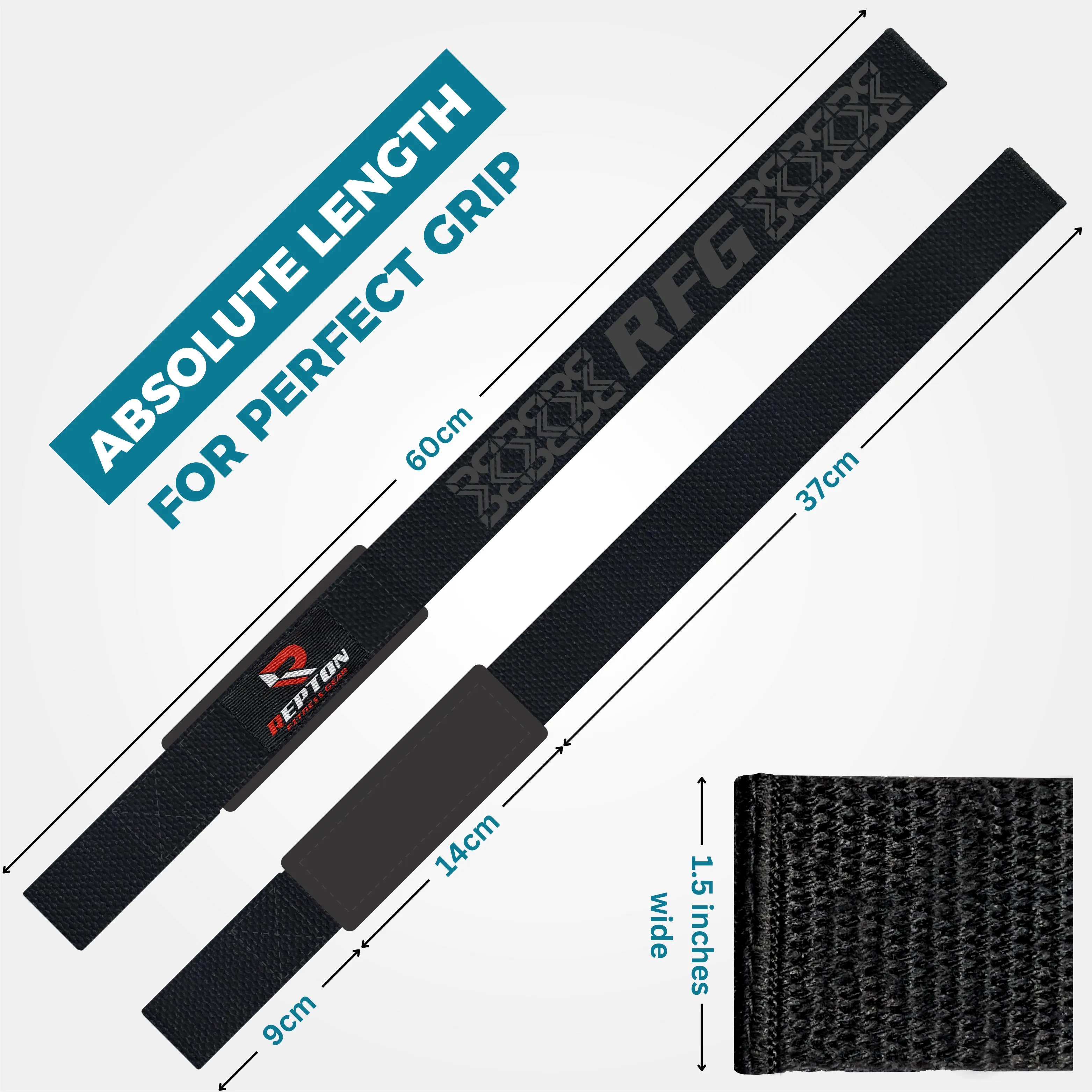 Weight Lifting Straps, Powerlifting Deadlifting, Anti Slip 60CM Hand Bar Grip, 5MM Neoprene Wrist Support, for Heavy Duty Bodybuilding