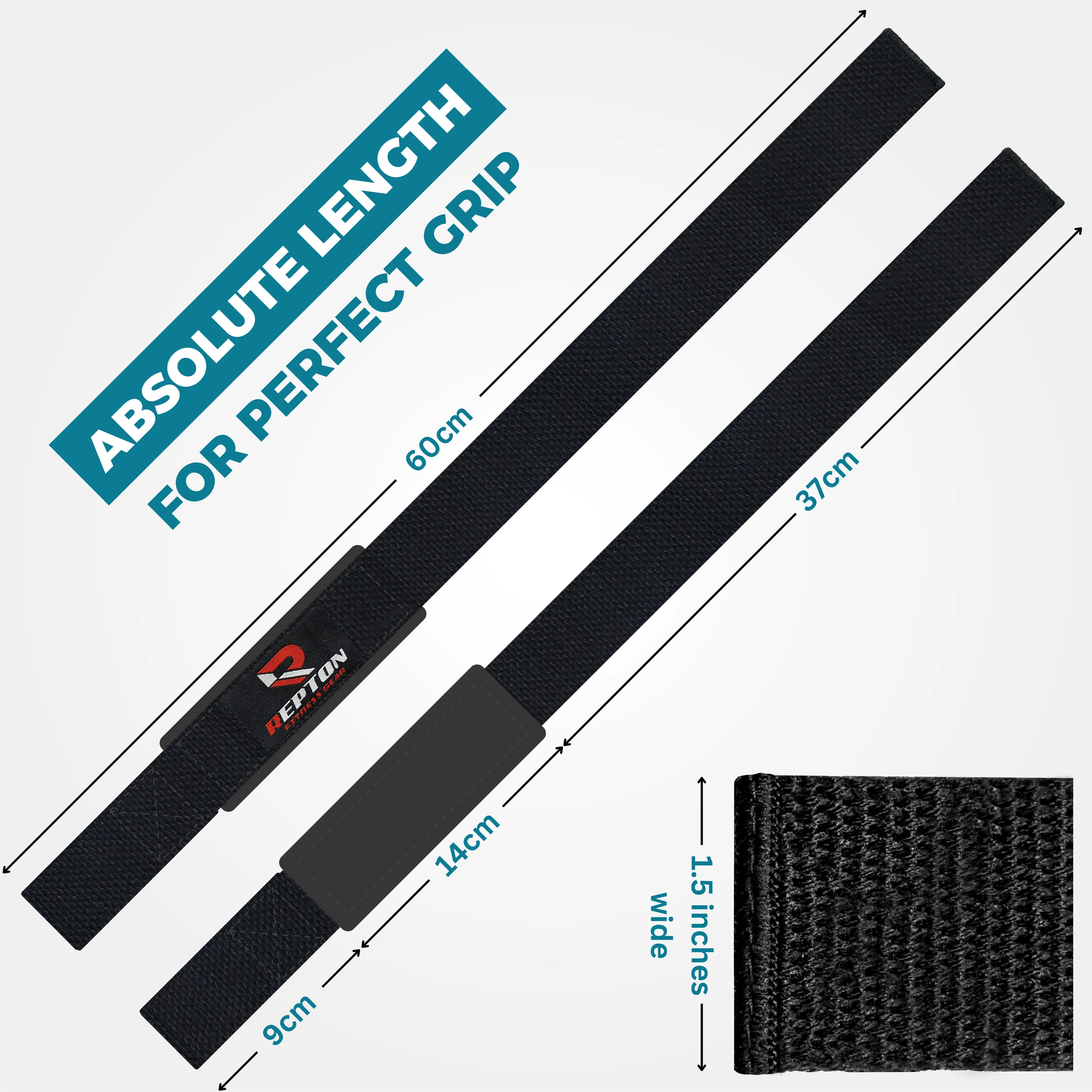 Weight Lifting Straps, Powerlifting Deadlifting, Anti Slip 60CM Hand Bar Grip, 5MM Neoprene Wrist Support, for Heavy Duty Bodybuilding