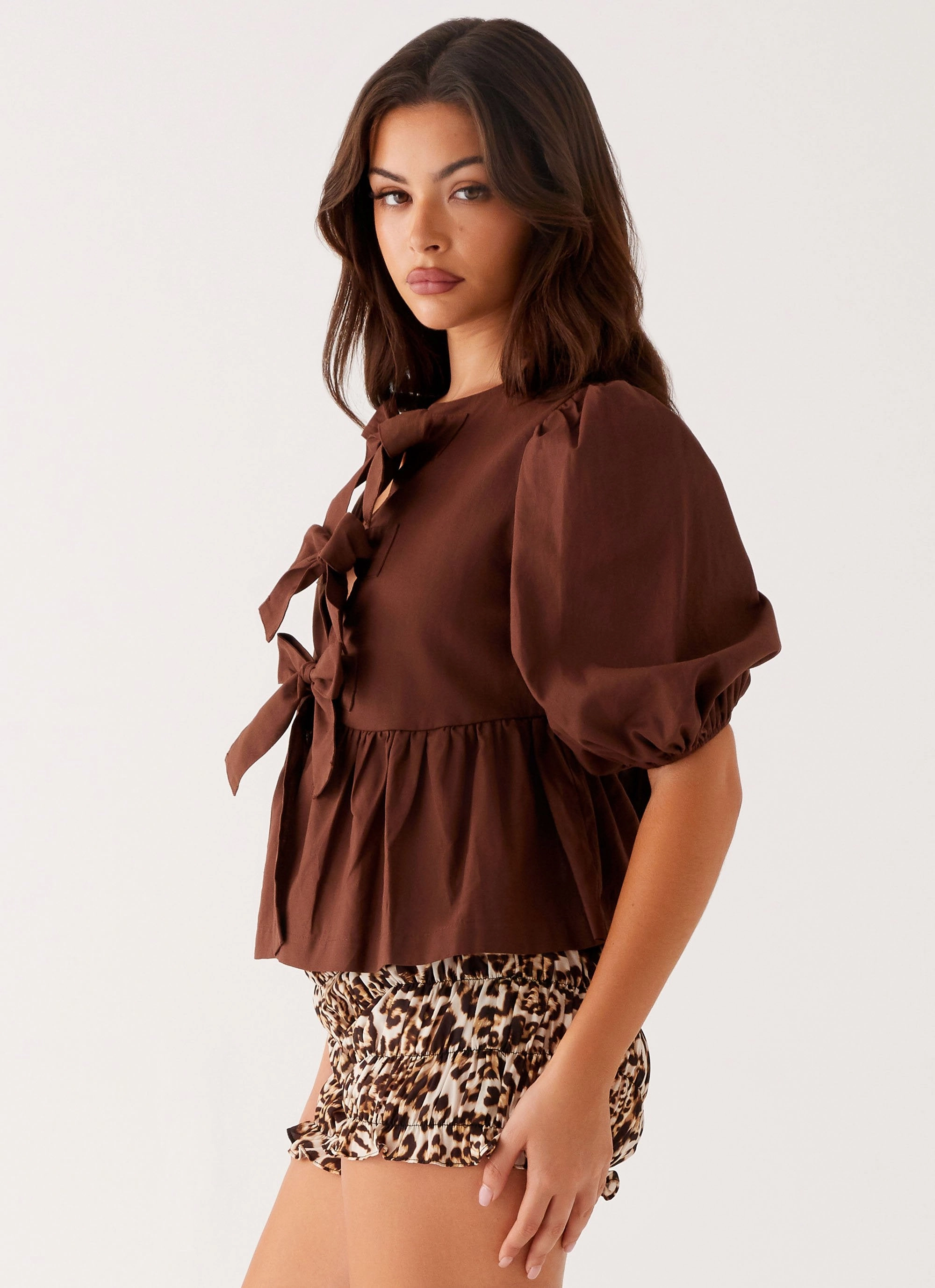 Western Wind Tie Top - Chocolate Thermal Insulation