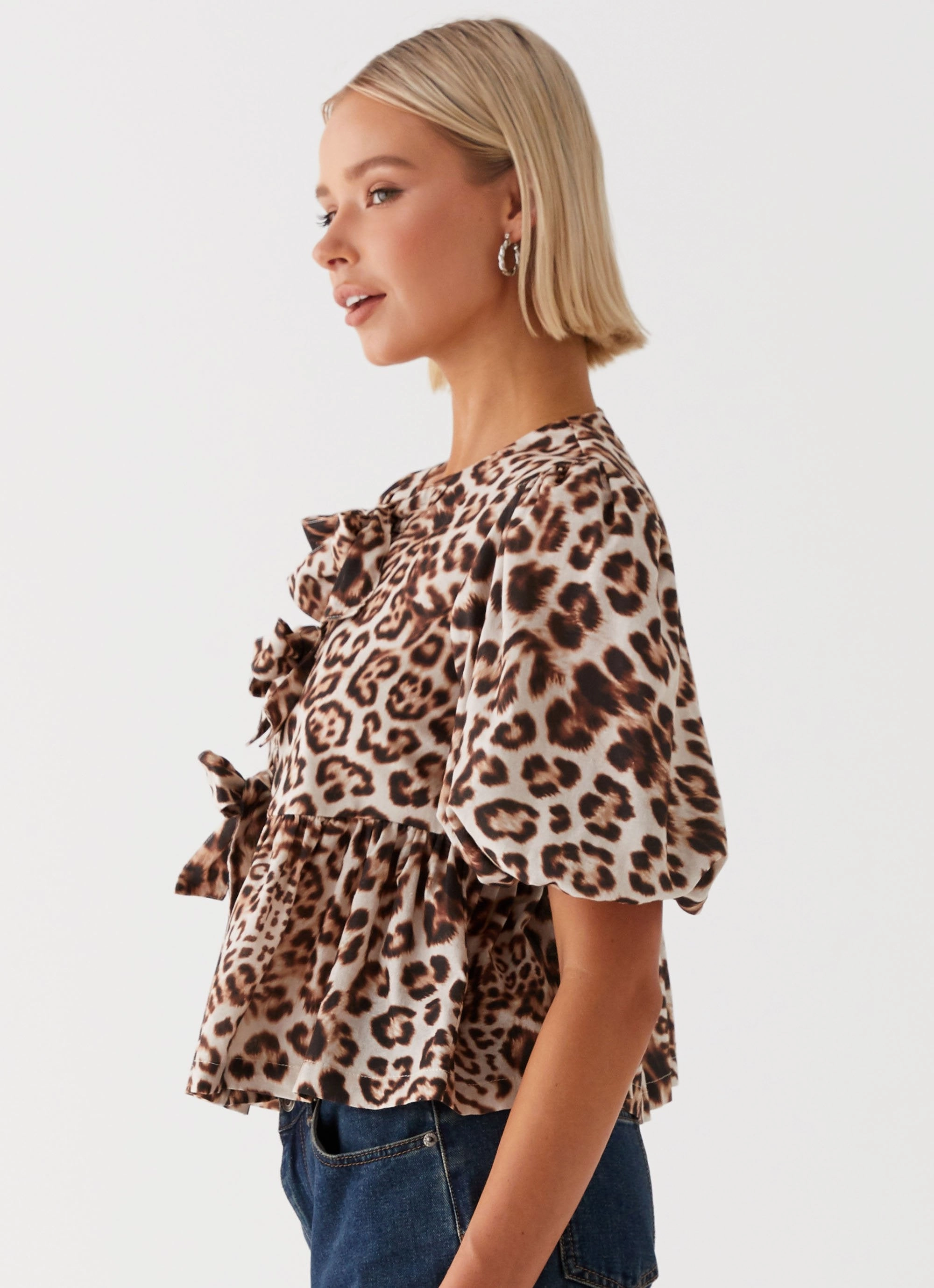 QuickRelease Fastener Western Wind Tie Top - Leopard