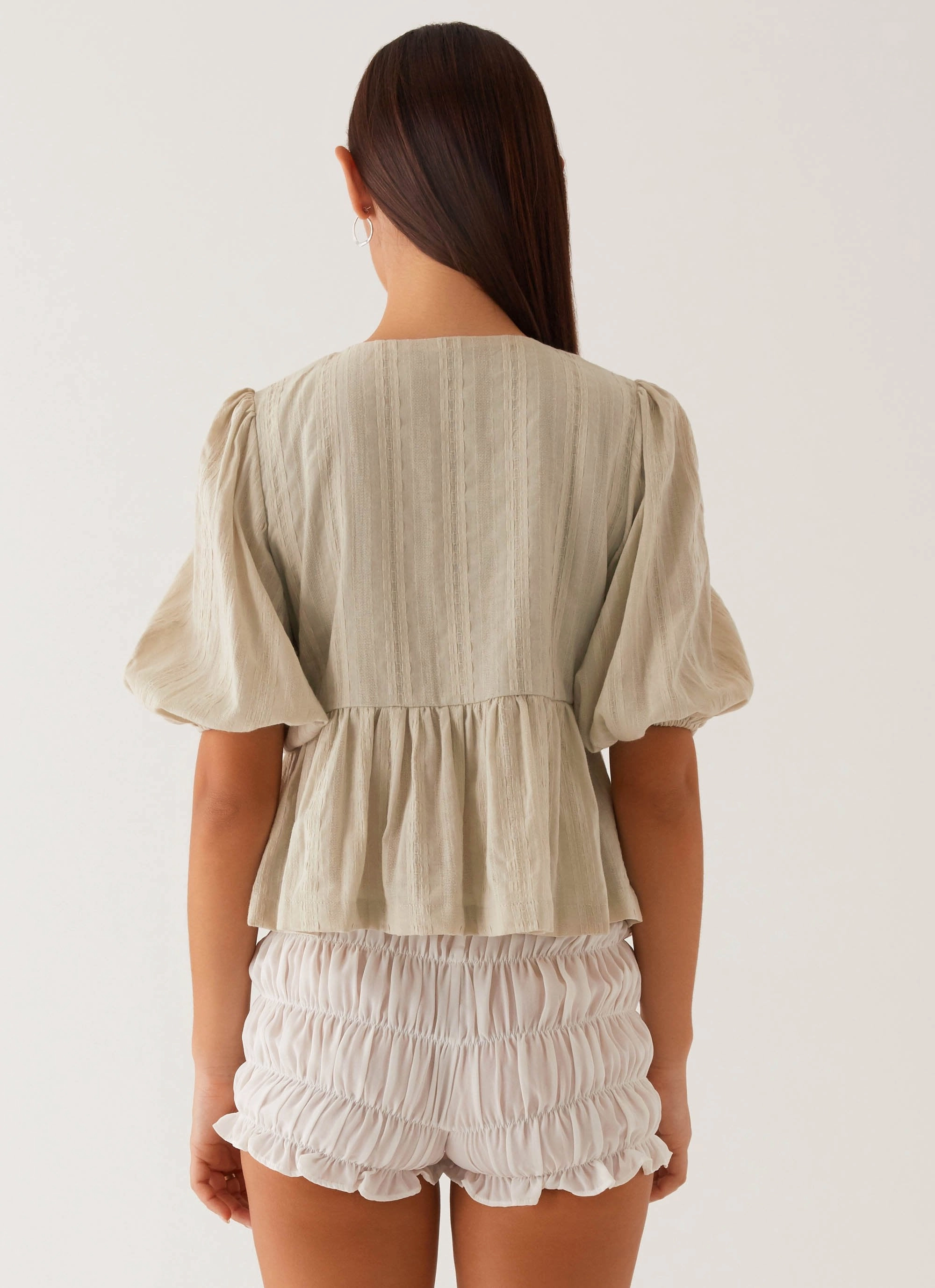 Western Wind Tie Top - Sage Hypoallergenic Inner Layer Sporty T-shirt