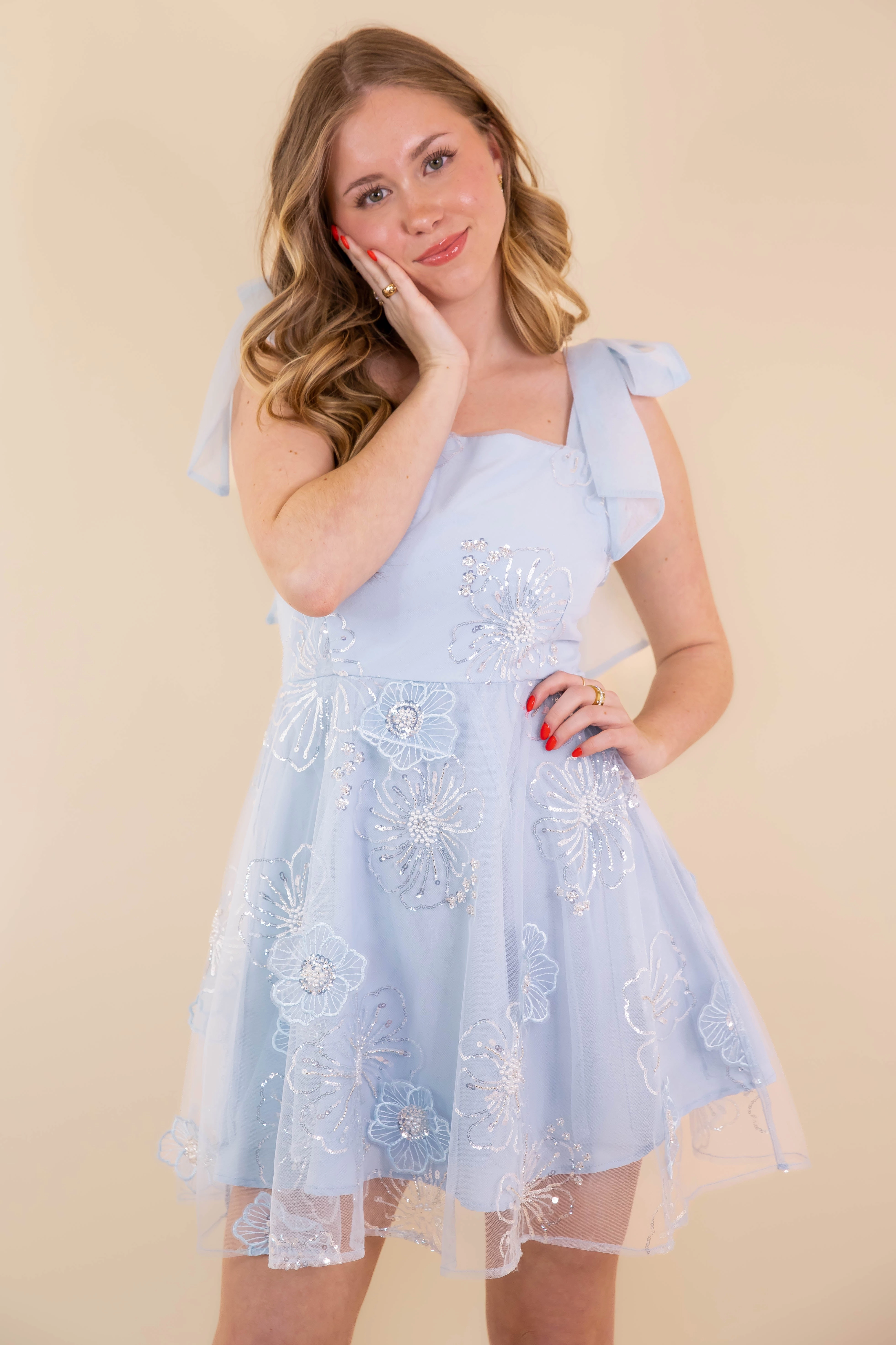 What You Heard Sequin Dress Calm Movement
