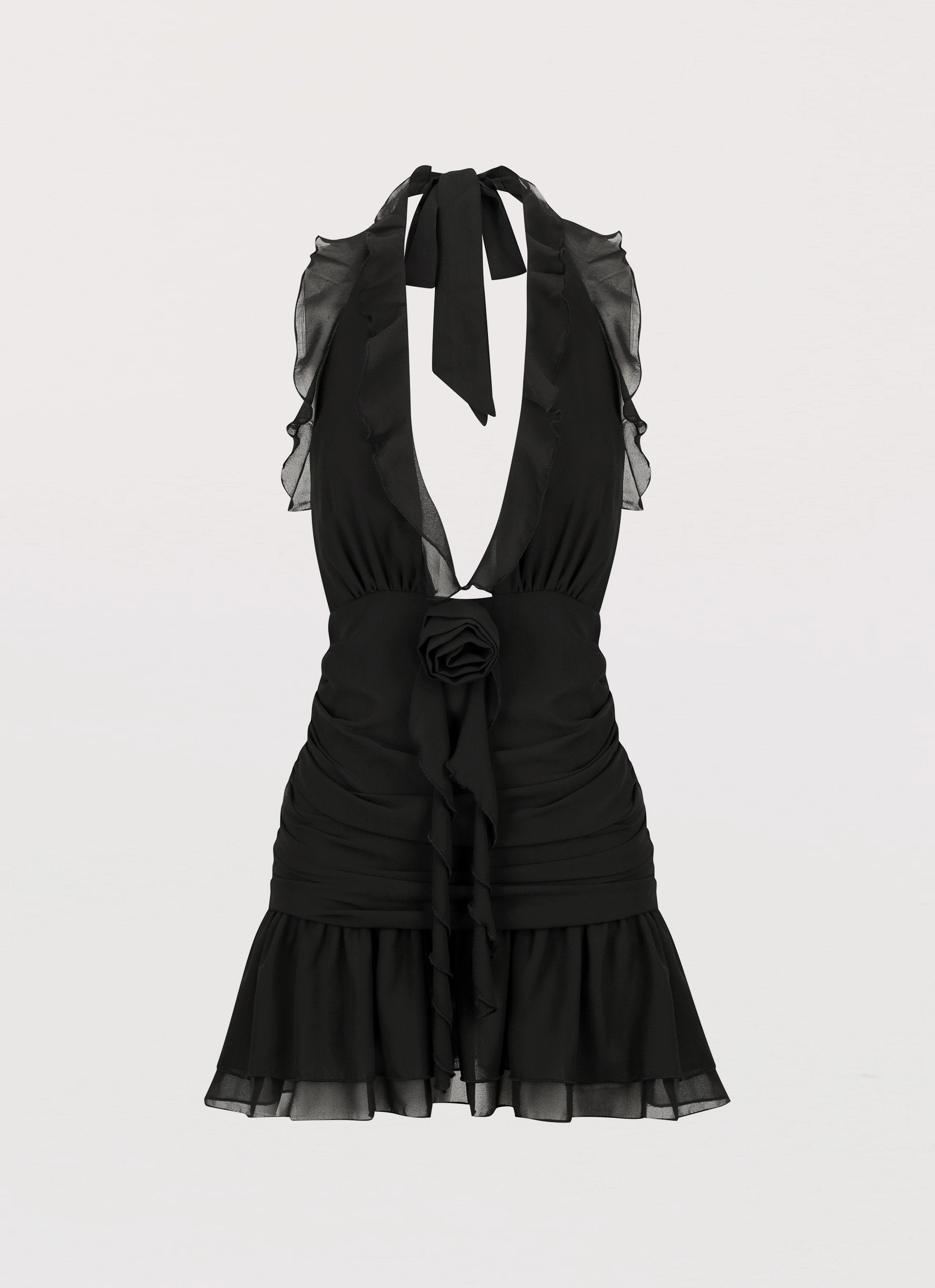 What You Need Frill Mini Dress - Black Street-Style Fresh Glow