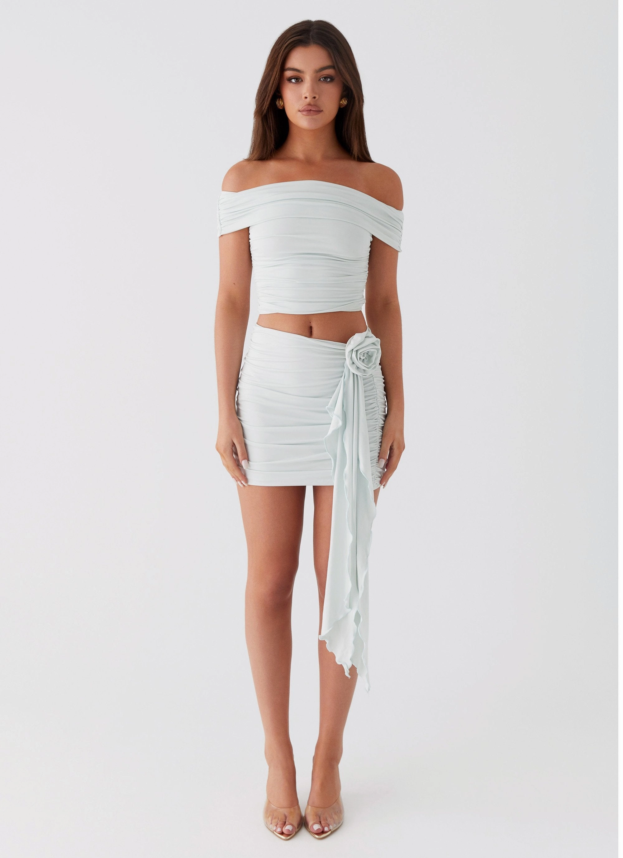 Printed design Perfect Movement Whispering Rose Mini Skirt - Sage
