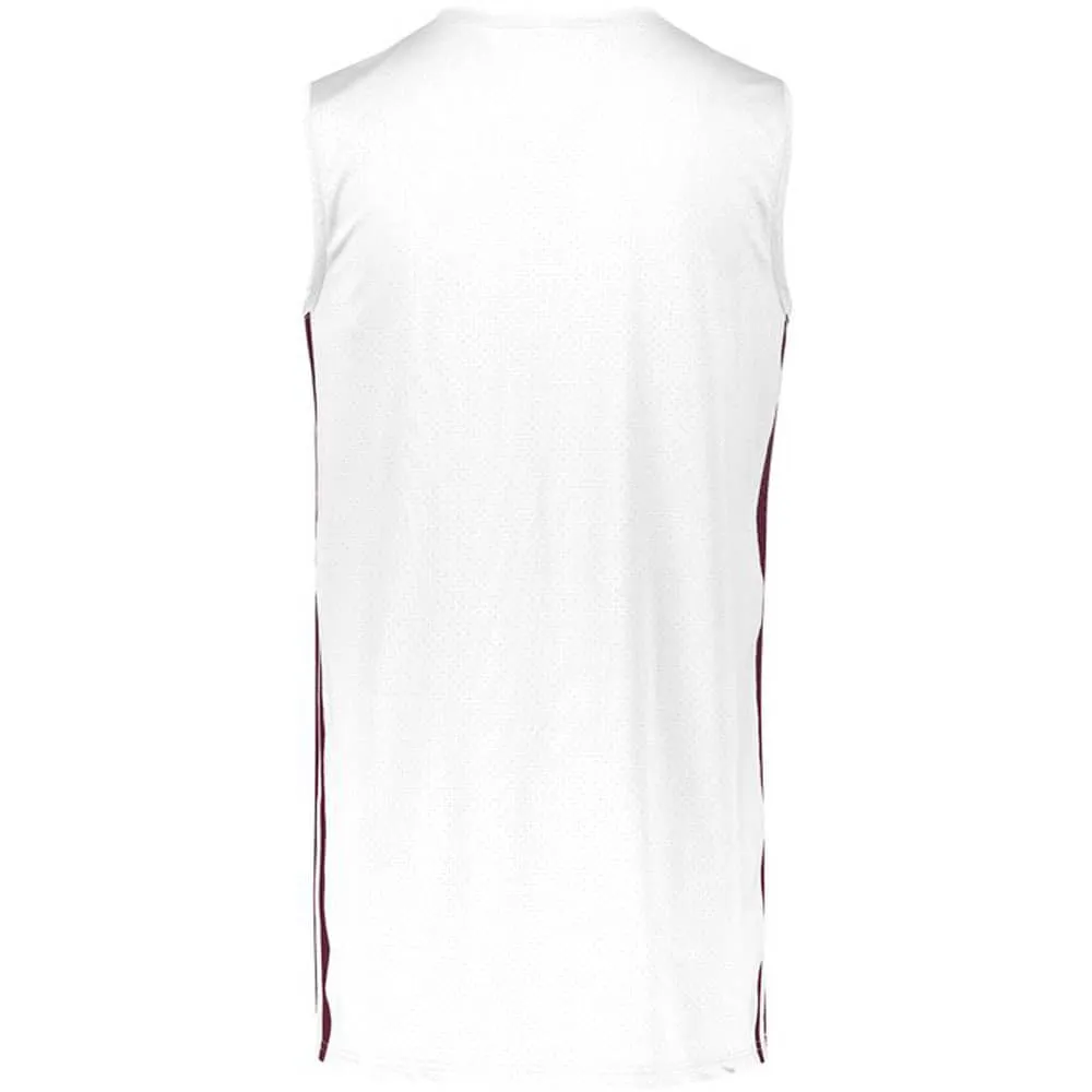 White-Maroon Legacy Basketball Jersey