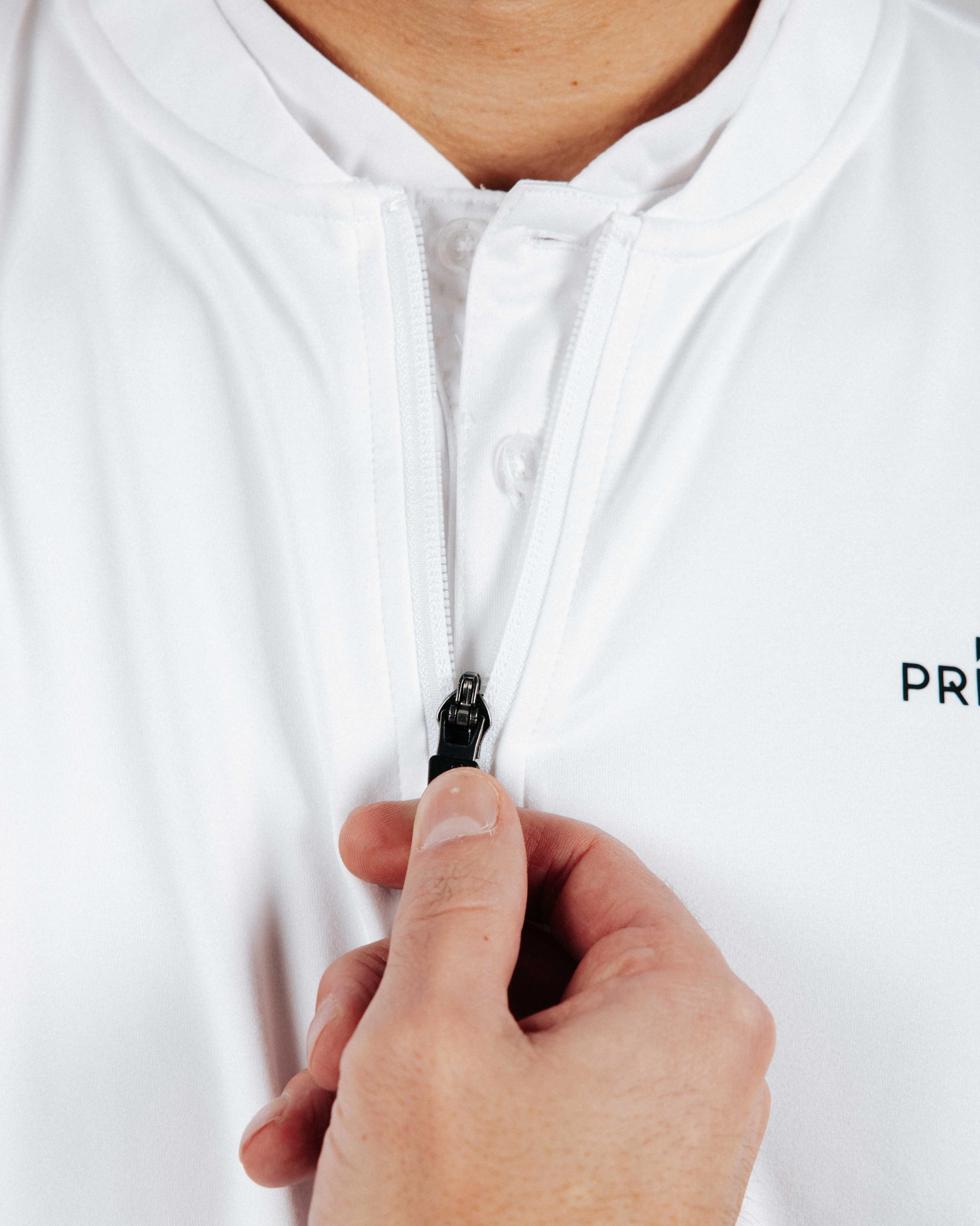 ReflectiveTrim White Blade Quarter Zip