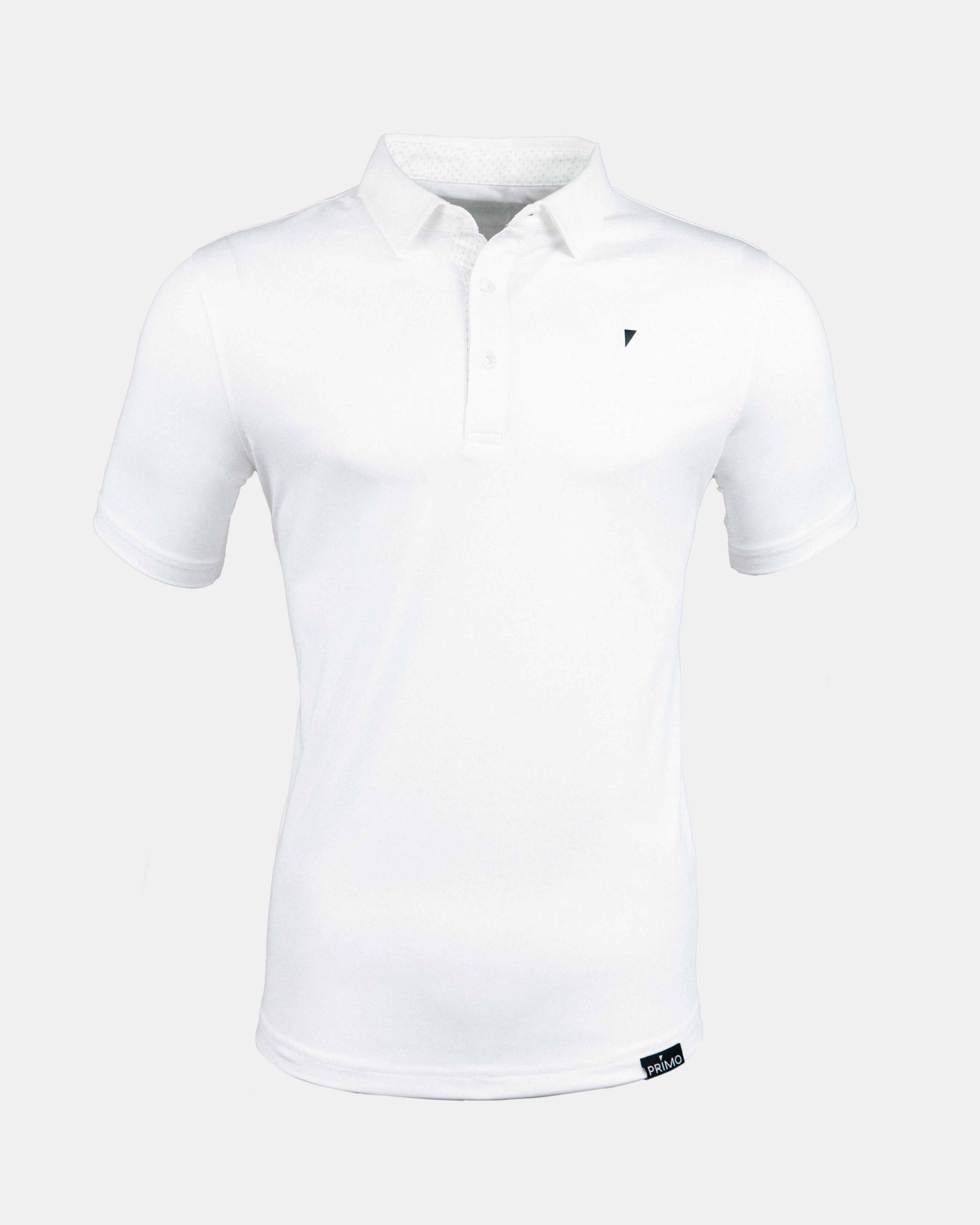 Noise Reduced Zipper White Classic Polo