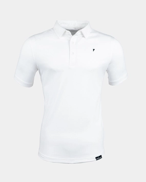 Noise Reduced Zipper White Classic Polo