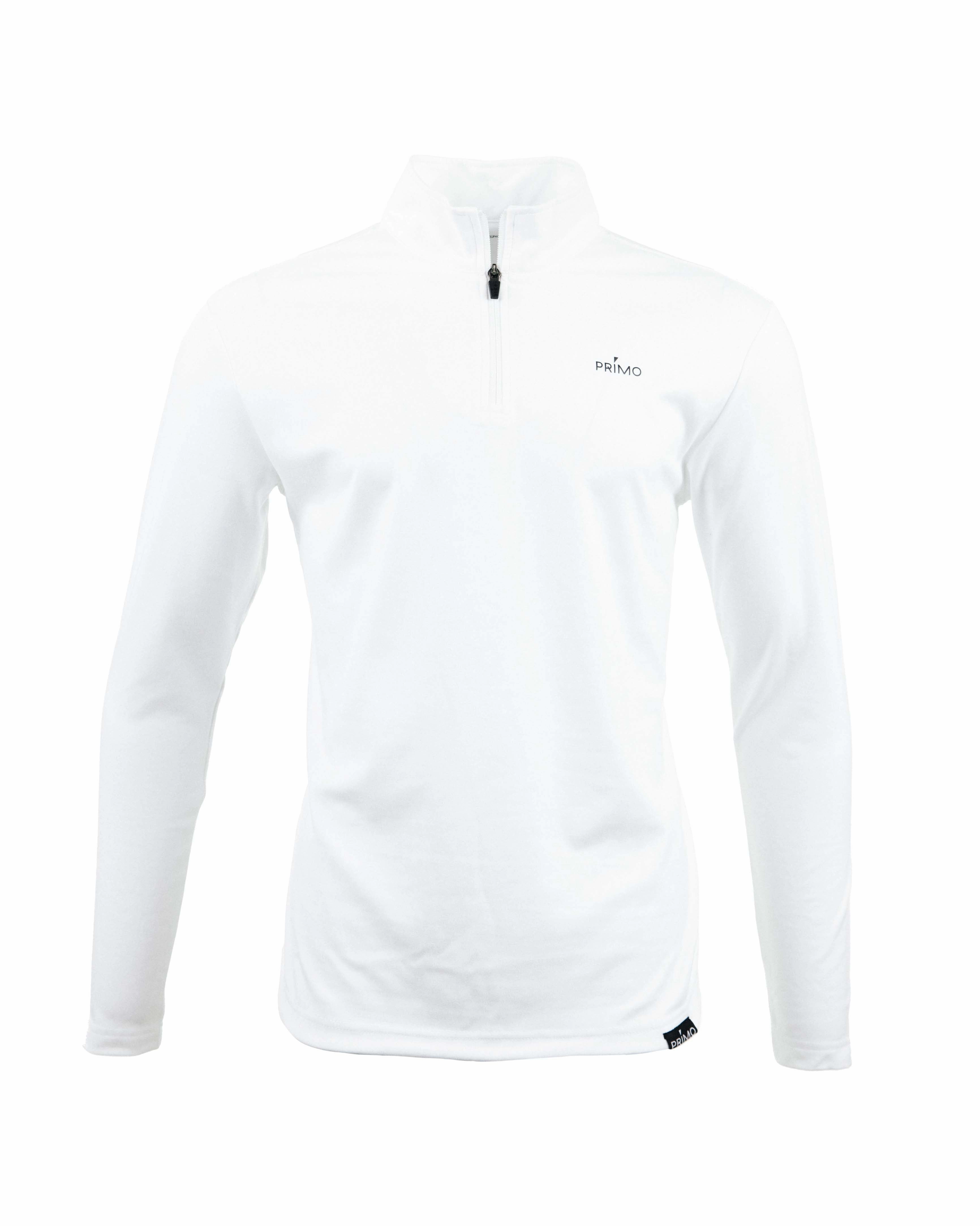 White Classic Quarter Zip FoldableFeature Soft Touch Texture