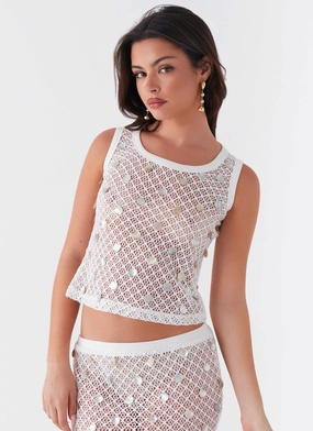 Convertible Design LightweightLayeringSystem Whitehaven Shell Tank Top - White