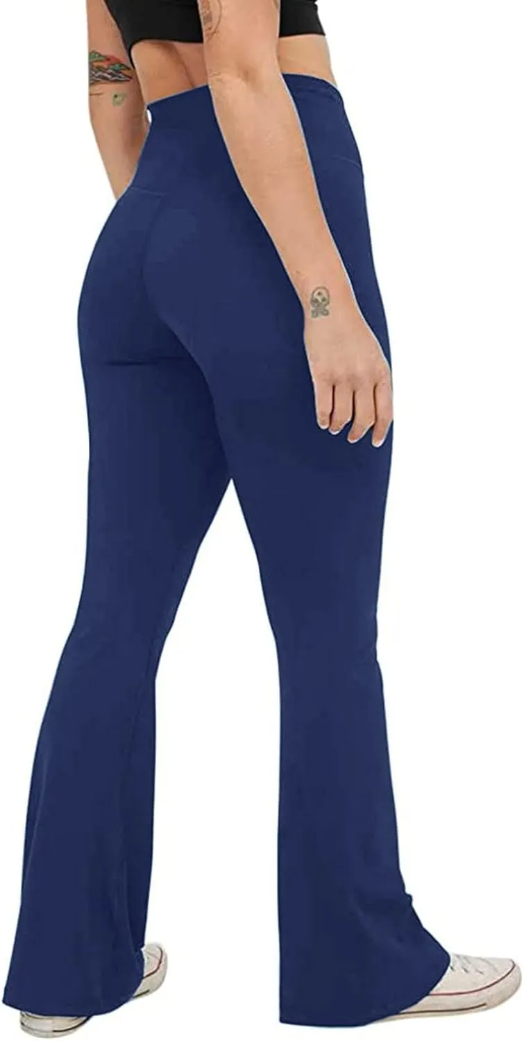 Wide Leg Pants High Waist Workout Pants Pockets Tall Petite Regular for Work Business Womens Yoga Pants Women