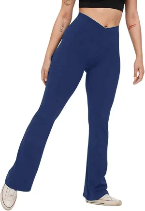Wide Leg Pants High Waist Workout Pants Pockets Tall Petite Regular for Work Business Womens Yoga Pants Women