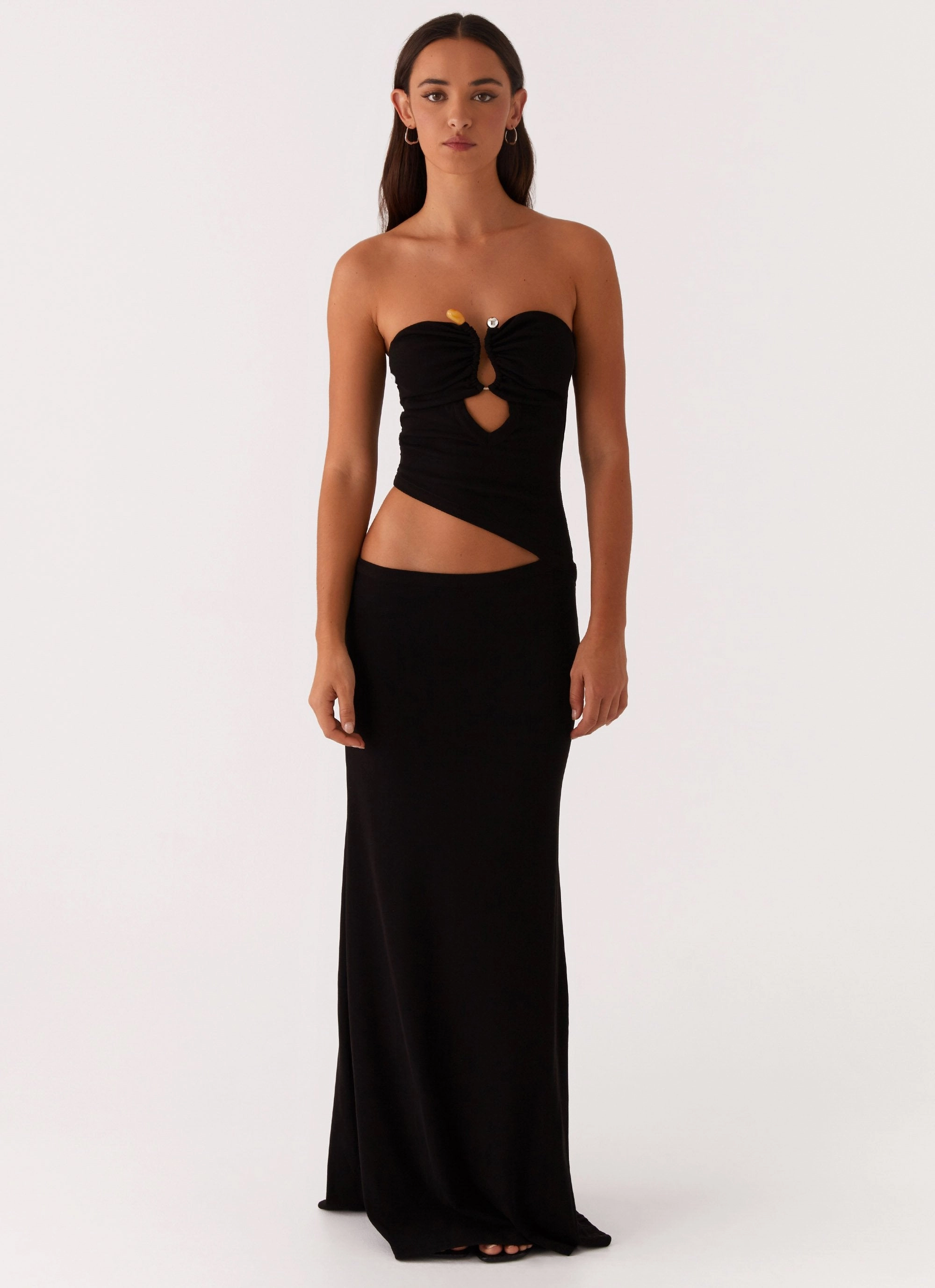 Wild Roses Maxi Dress - Black Cozy Energy Street Flex