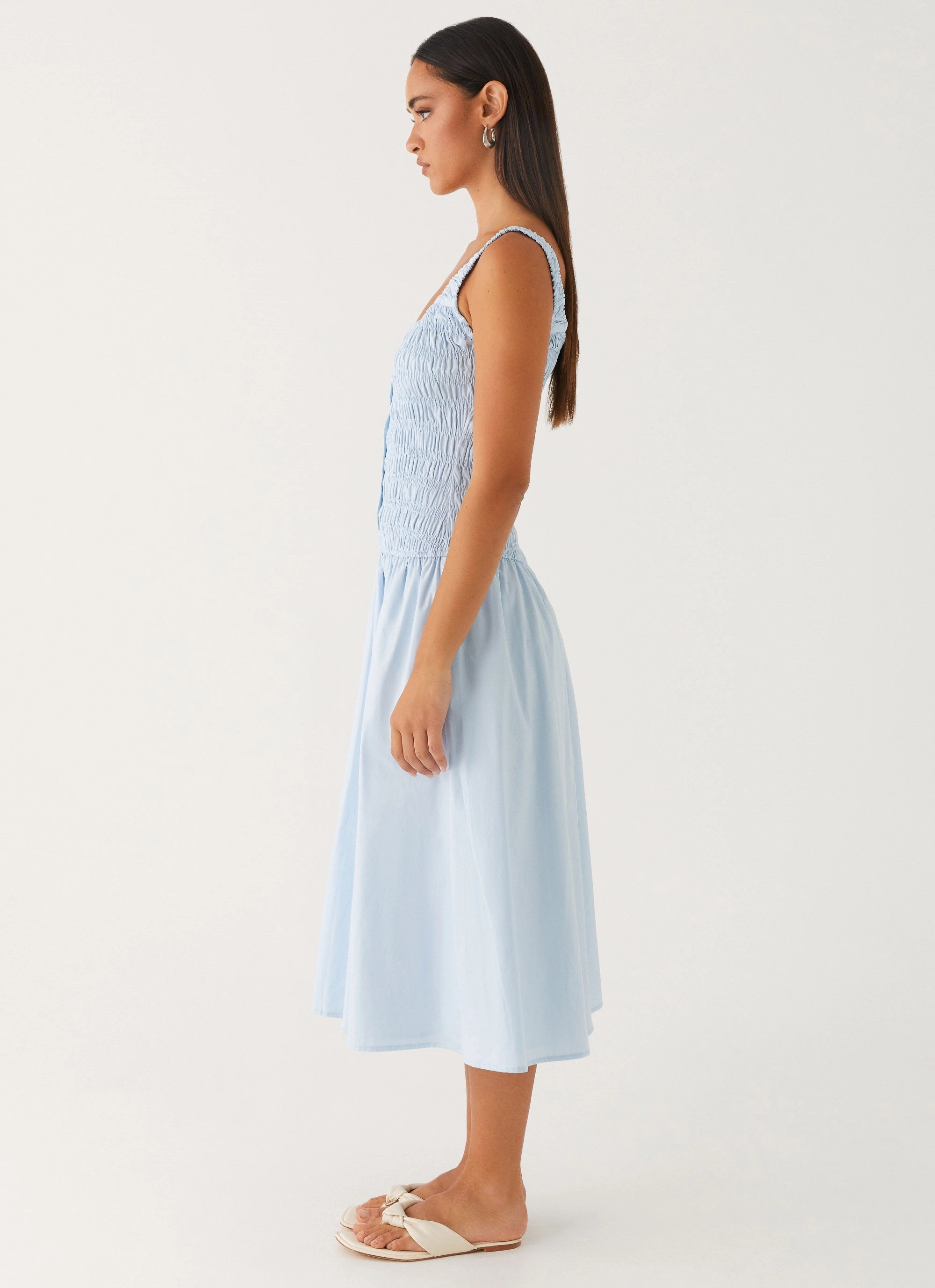 Tailored Wear Wildflower Midi Dress - Blue