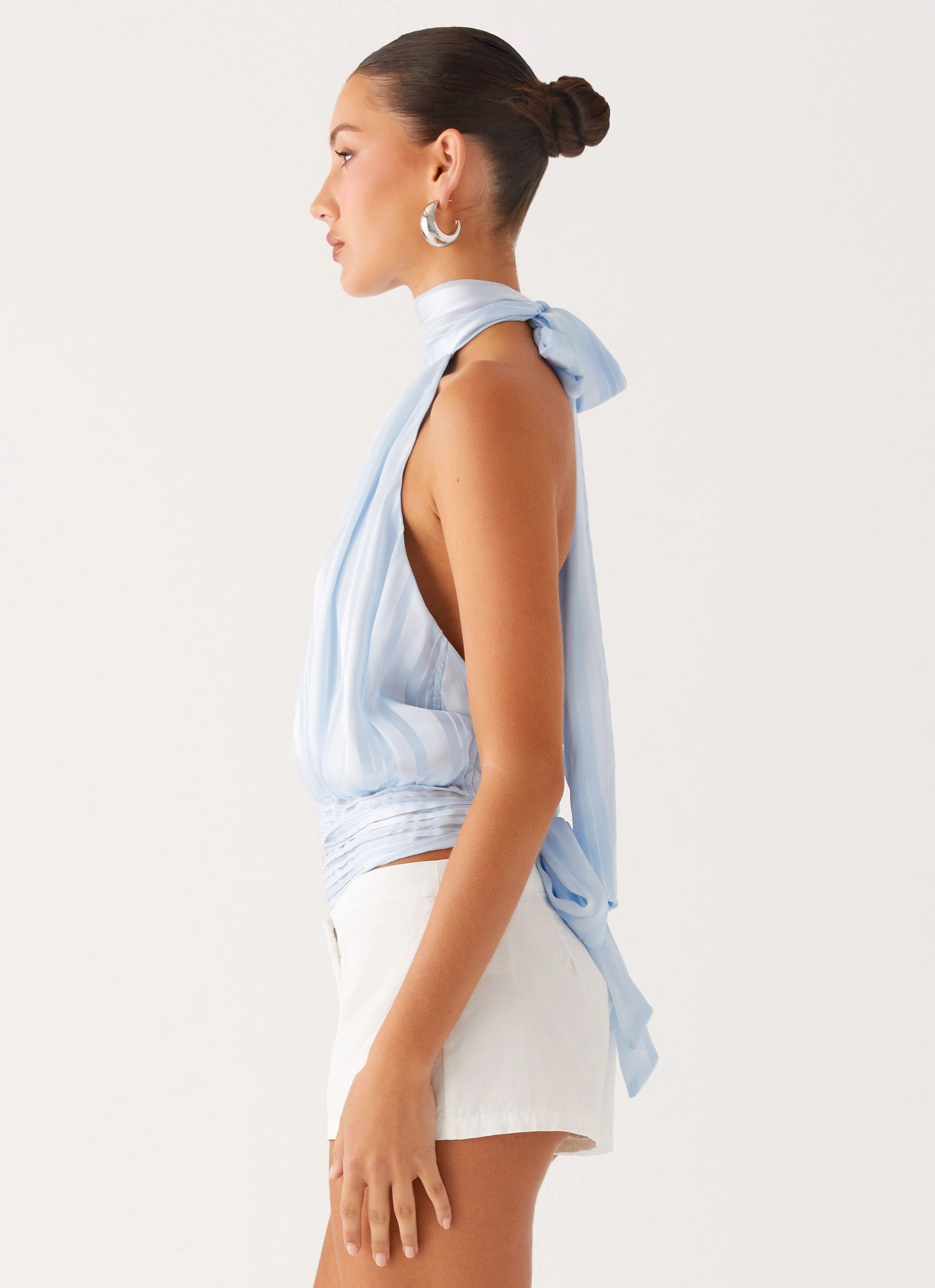 Willow Chiffon Top - Blue EcoFriendlyTexture