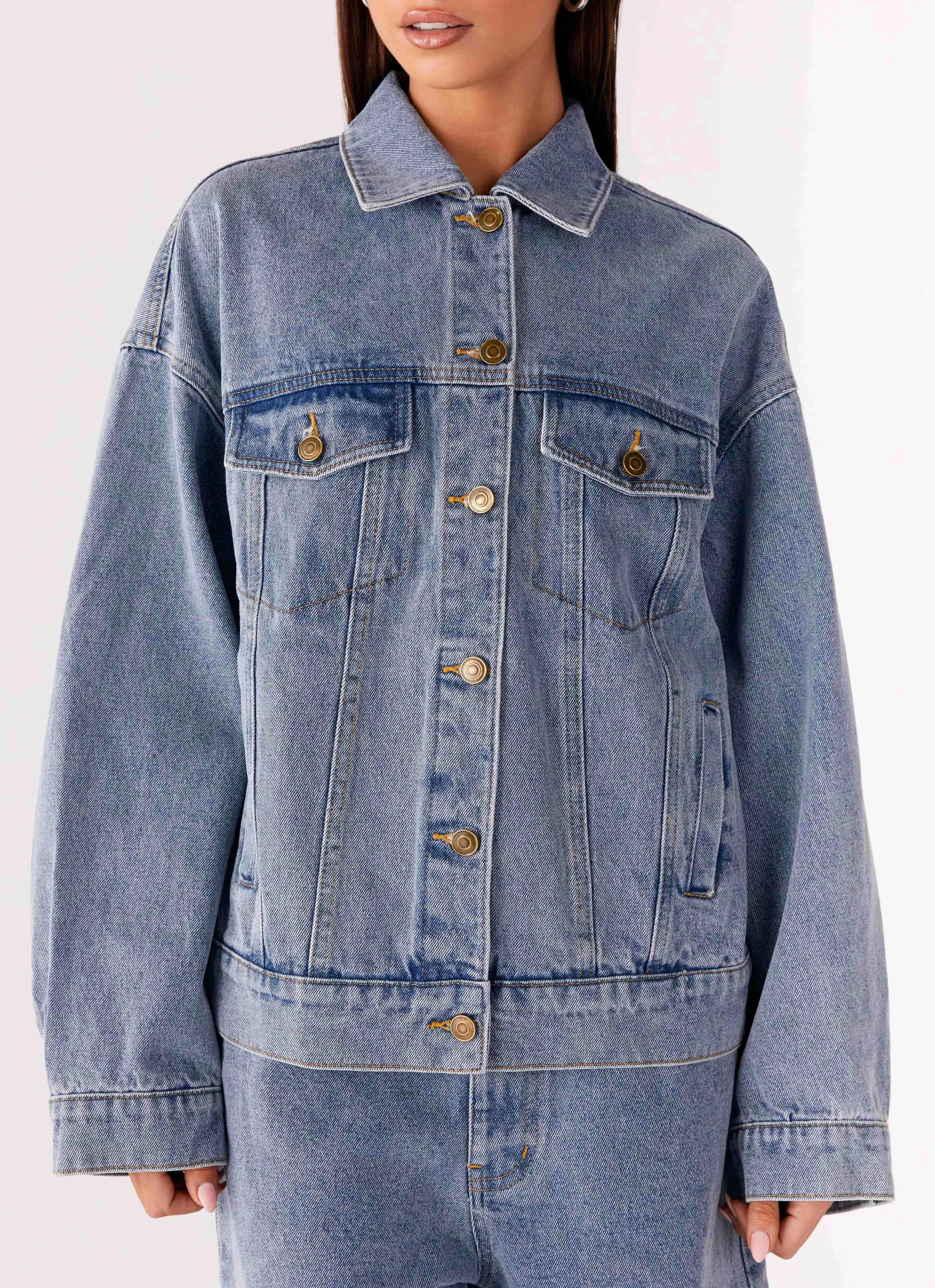 Orleans Oversized Denim Jacket - Blue Eco Friendly Material