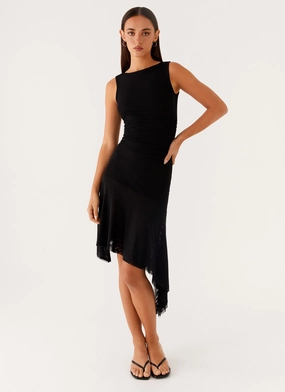 Winona Midi Dress - Black Casual maxi dress Picture Perfect