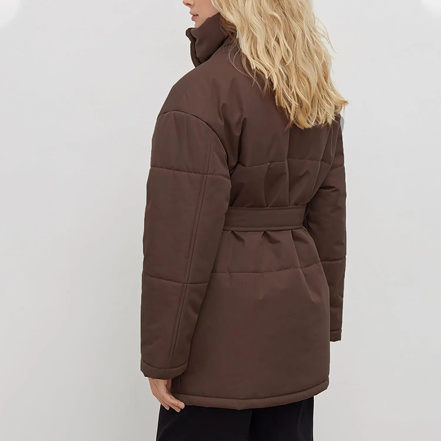Winter Jackets for Women 2024 Trendy Thicken Warm Down Coats with Hood Mid-Length Puffer Jackets Parkas Outerwear