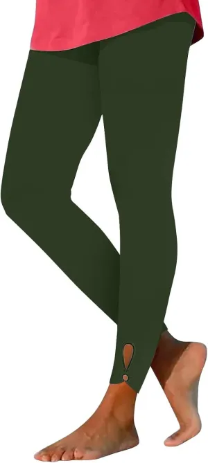 Winter Leggings for Women Stretchy Yoga Workout Causal Trendy Pants with Pockets Red Capri Leggings for Women