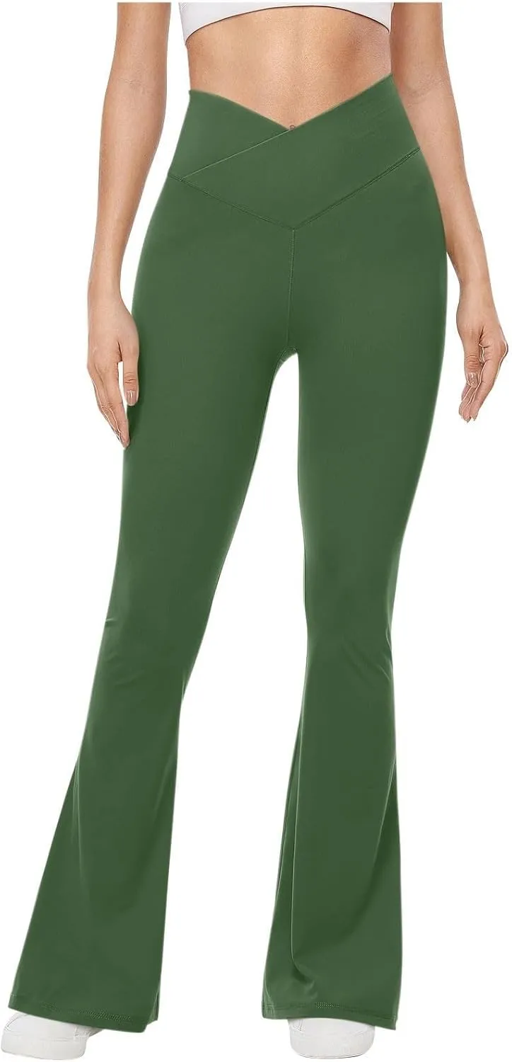 Winter Leggings for Women Stretchy Yoga Workout Causal Trendy Pants with Pockets Red Capri Leggings for Women