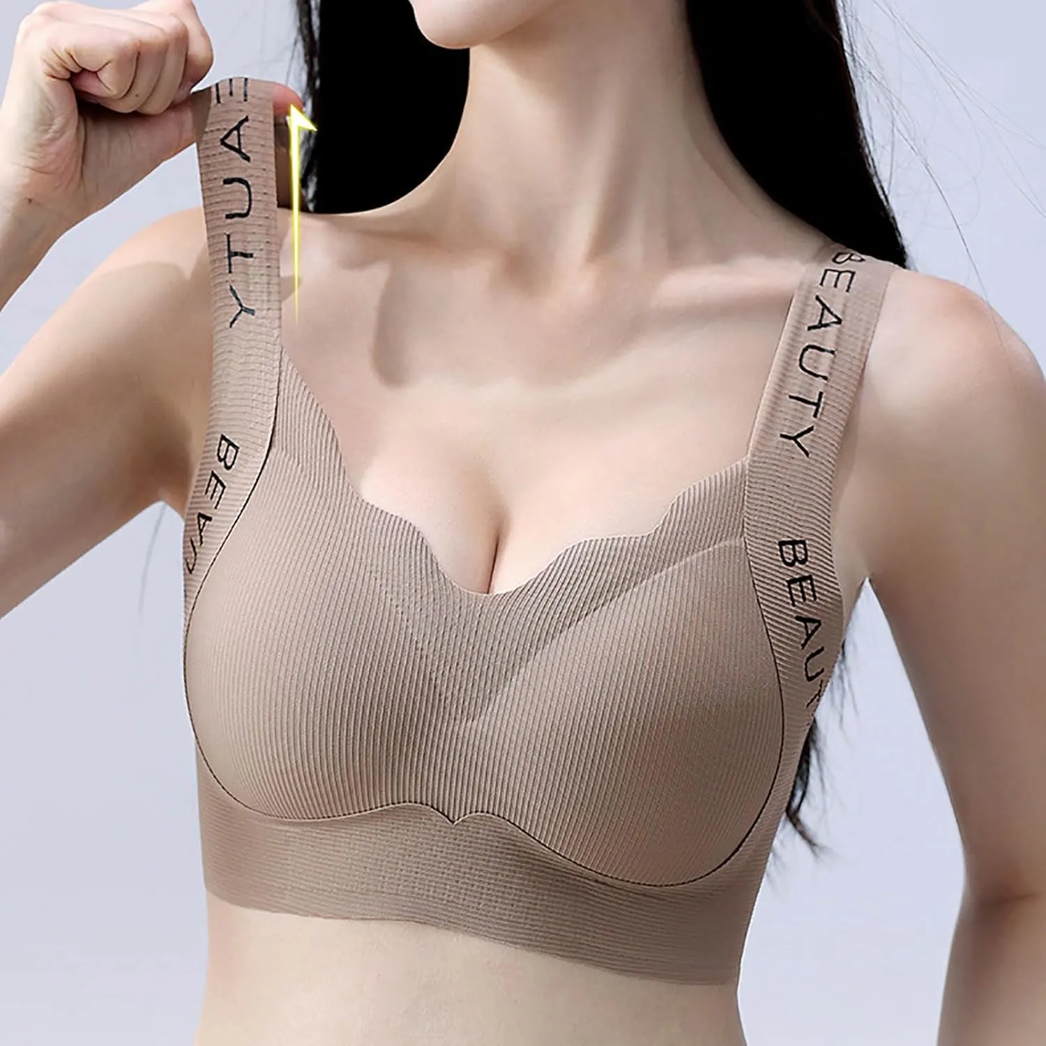 Wireless Bras for Women Full Coverage Seamless Bras Comfort Push Up Sports Everyday Bras Breathable T-Shirt Bra
