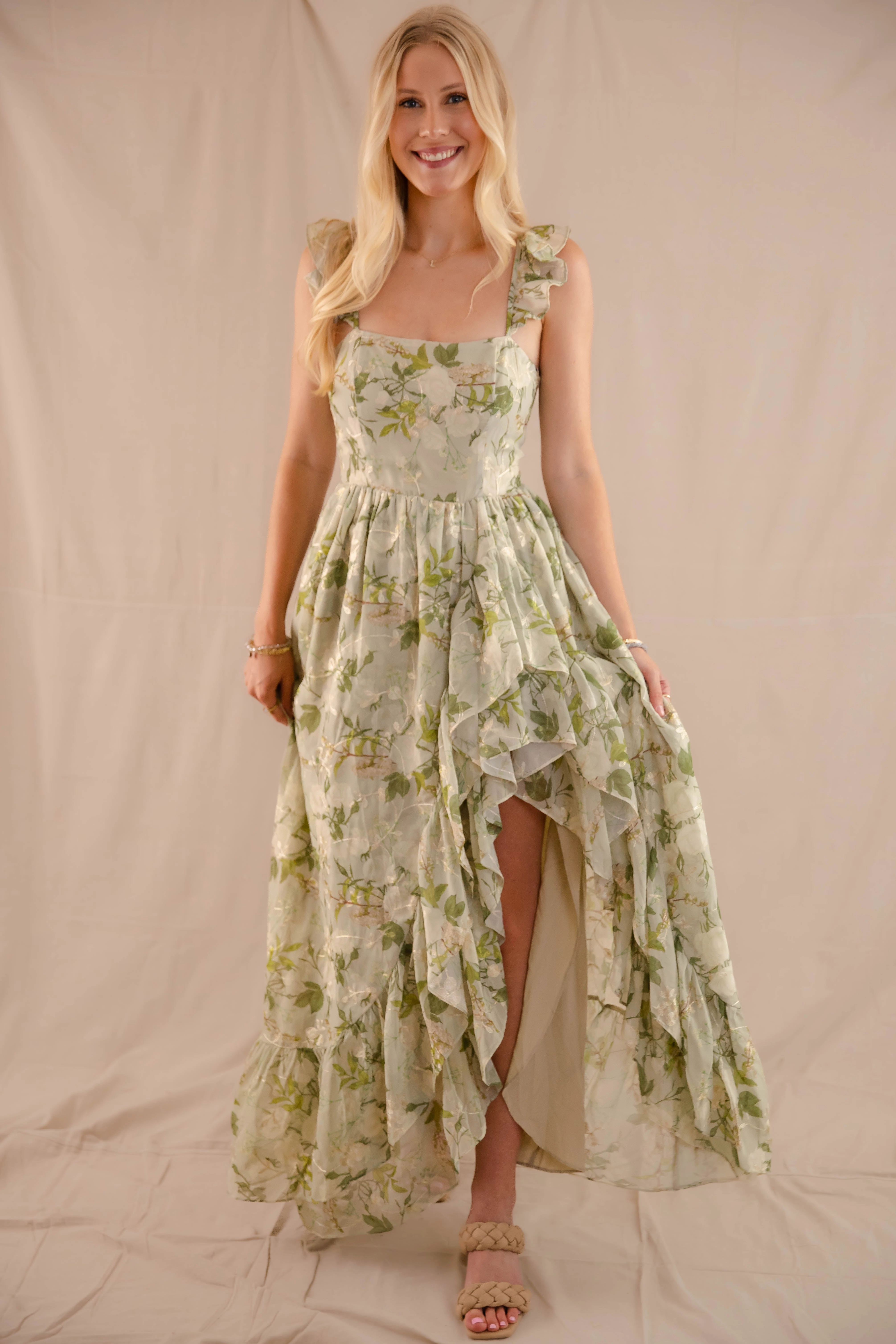 Fresh Motion Sweetheart-Neck Wishful Feelings Maxi Dress