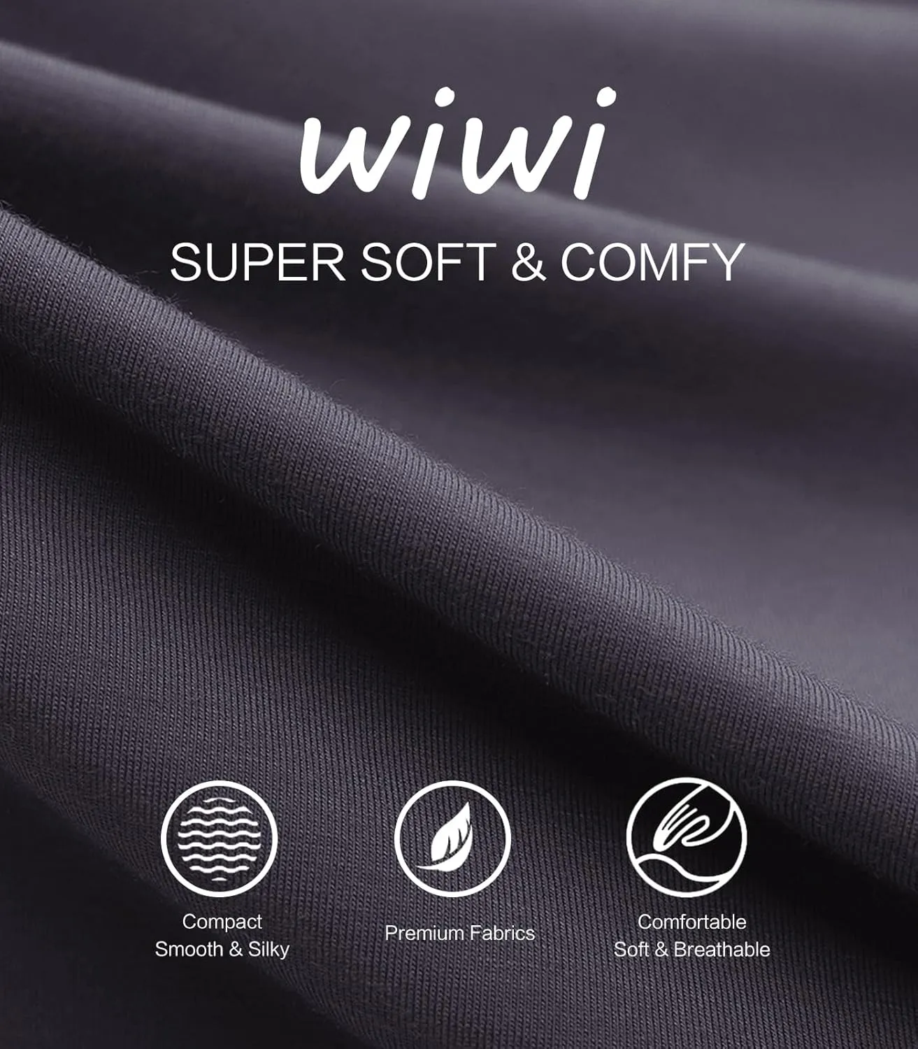 WiWi Mens Bamboo Viscose Pajama Shorts Lightweight Lounge Bottoms Soft Knit Sleep Short Pants Loungewear with Pockets S-3X