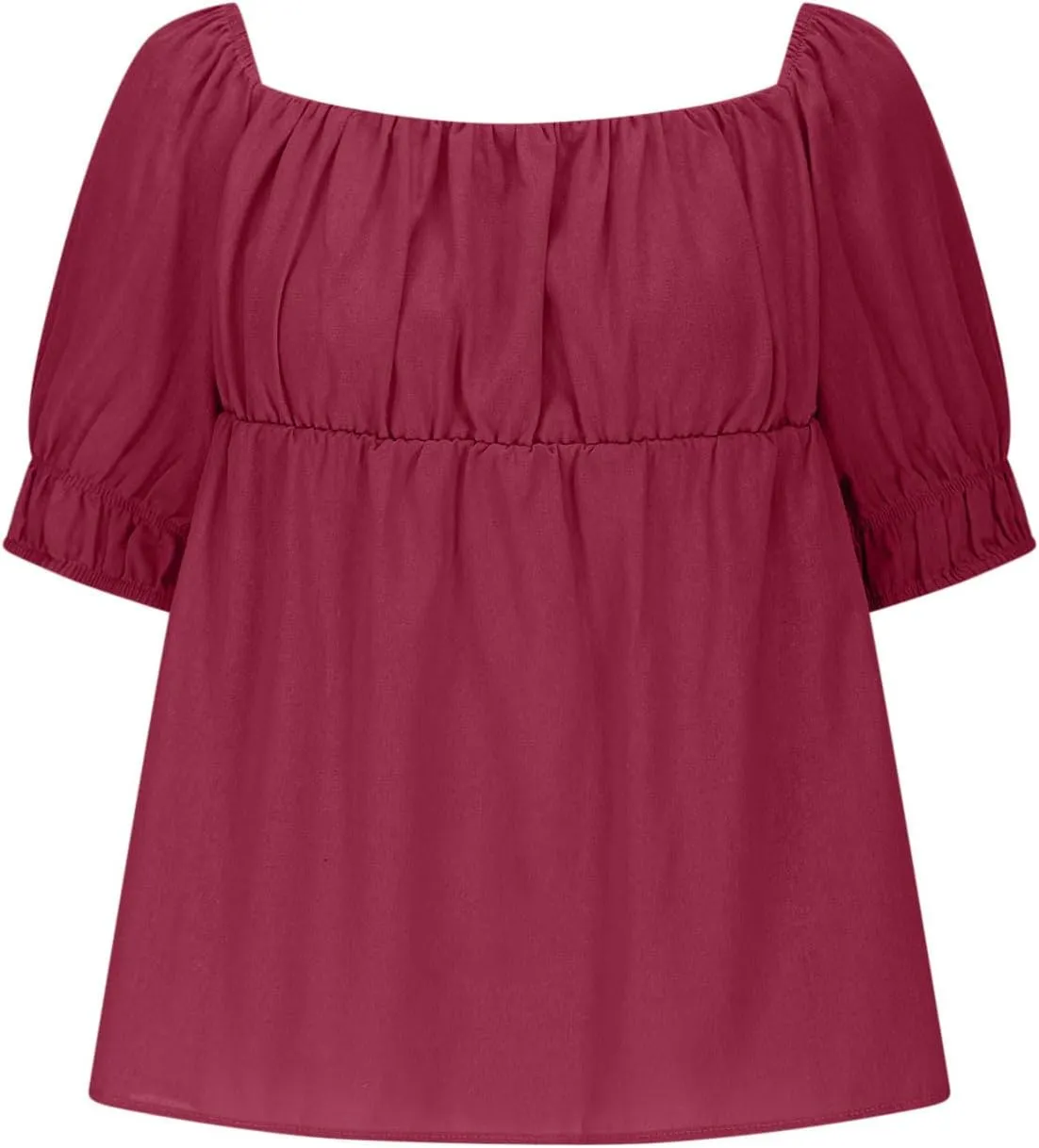 Women Beach Lounge Set Cotton Linen 2 Piece Outfit Square Neck Short Sleeve Cutout Back Babydoll T Shirts and Shorts