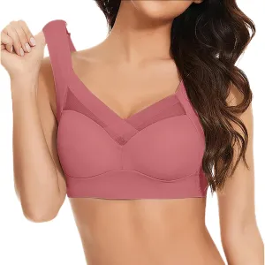 Women Comfort Lightweight Wireless Bras for Seniors Plus Size Full Coverage Bralette Push Up Soft Everyday Bra