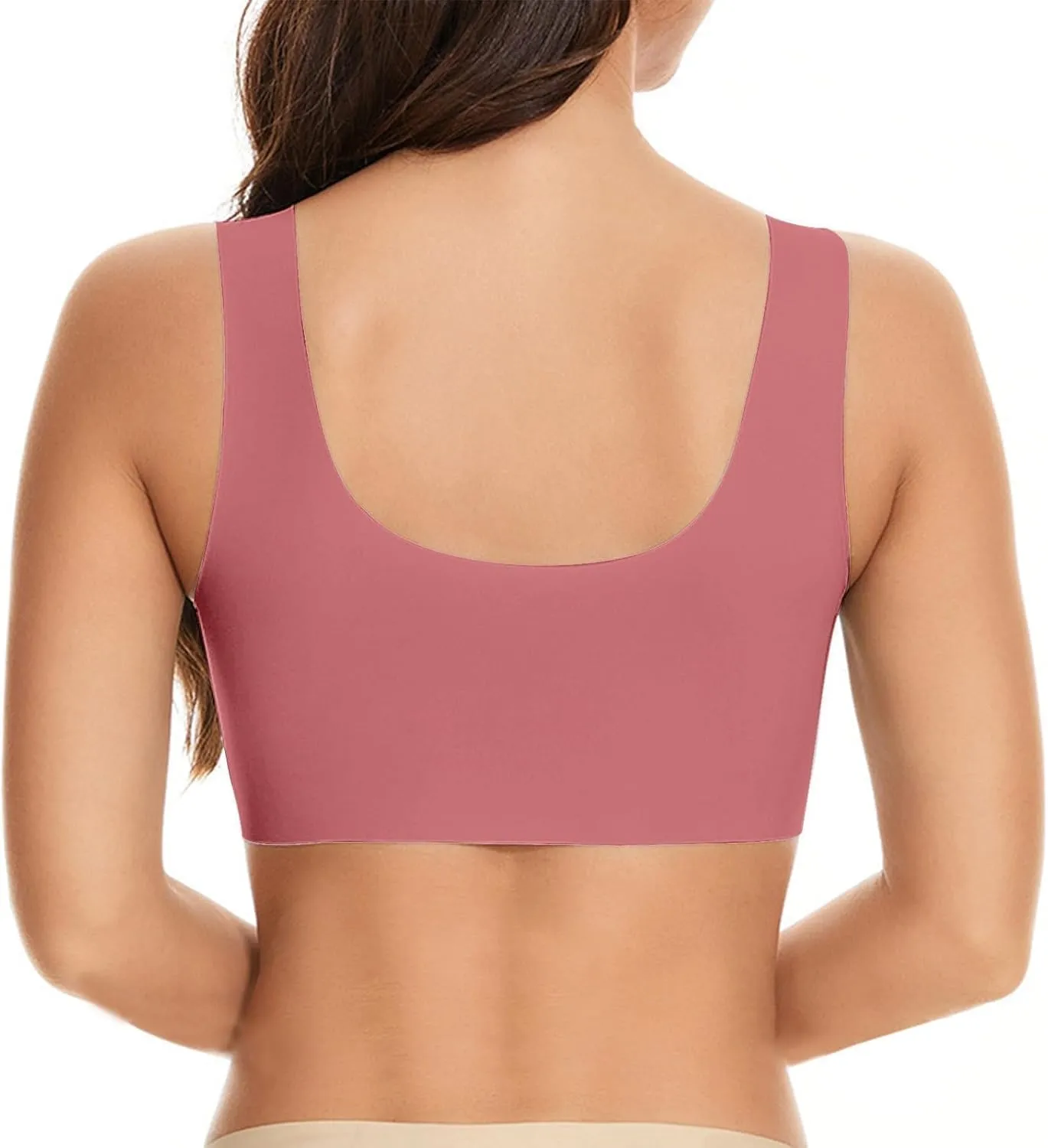 Women Comfort Lightweight Wireless Bras for Seniors Plus Size Full Coverage Bralette Push Up Soft Everyday Bra