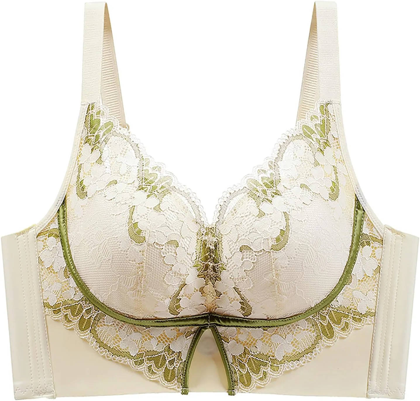 Women Comfort Wirefree Smoothing Bra Sexy Lace Push Up Bras with Support No Underwire Bralettes Fashion Everyday Bras