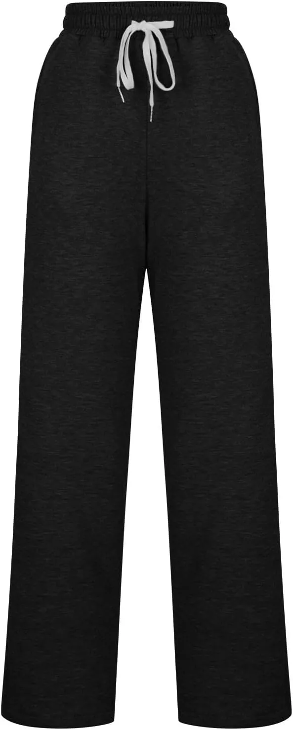 Women Fleece Lined Joggers Warm Sherpa Sweatpants High Waisted Winter Trousers Cozy Hiking Pants Thermal Lounge Pants