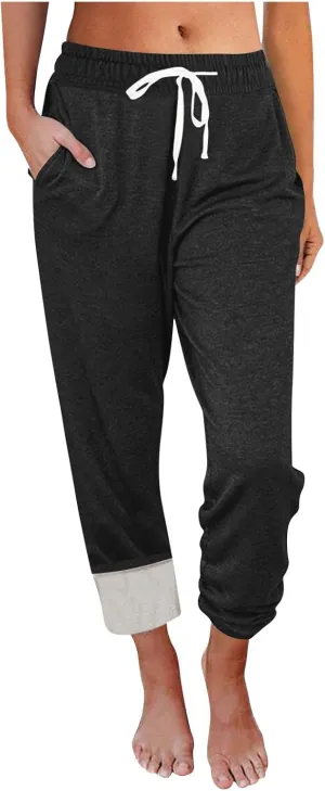 Women Fleece Lined Joggers Warm Sherpa Sweatpants High Waisted Winter Trousers Cozy Hiking Pants Thermal Lounge Pants