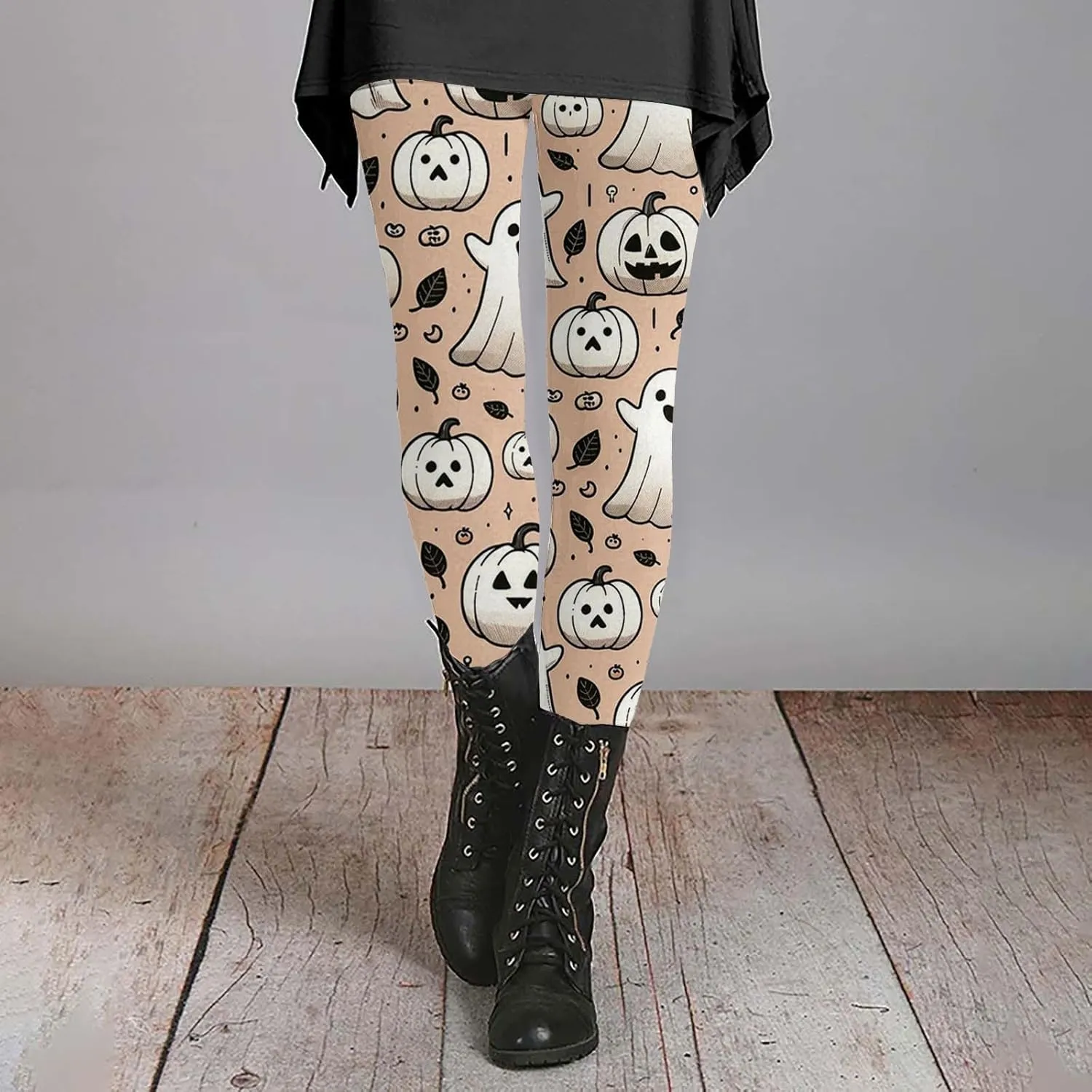 Women Halloween Print Leggings Printed Sports Yoga Pants Leggings Halloween Print Casual Pants Leggings Halloween