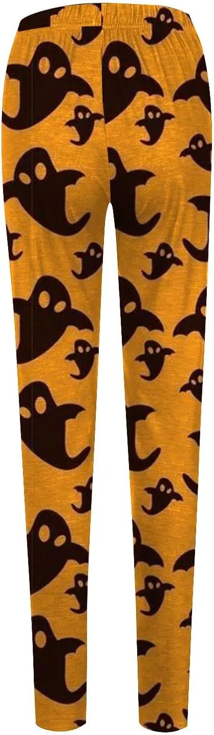 Women Halloween Print Leggings Printed Sports Yoga Pants Leggings Halloween Print Casual Pants Leggings Halloween