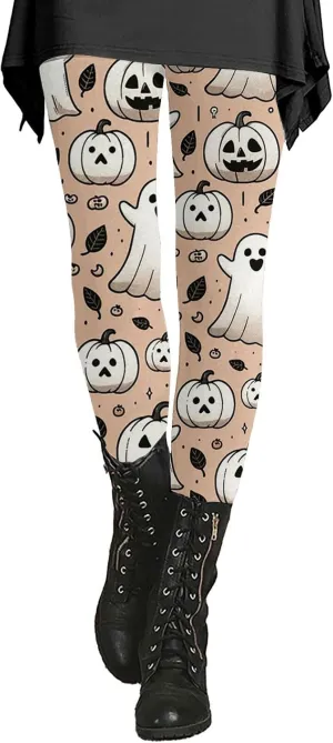 Women Halloween Print Leggings Printed Sports Yoga Pants Leggings Halloween Print Casual Pants Leggings Halloween