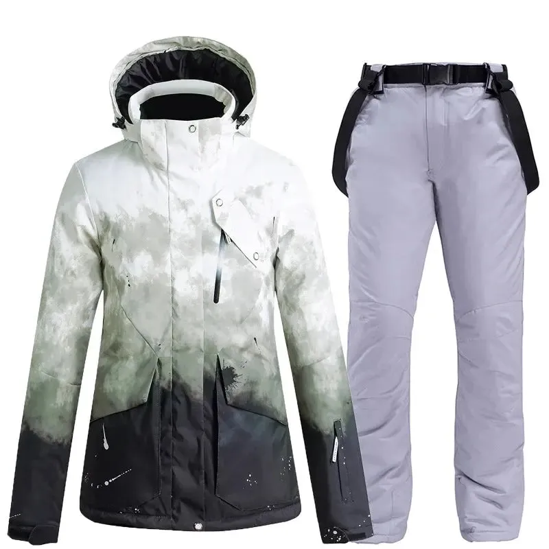 Women Insulated Snow Snowboard Jacket & Bib Pants