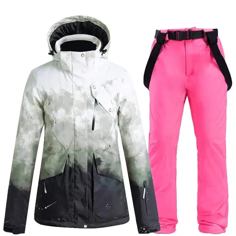 Women Insulated Snow Snowboard Jacket & Bib Pants