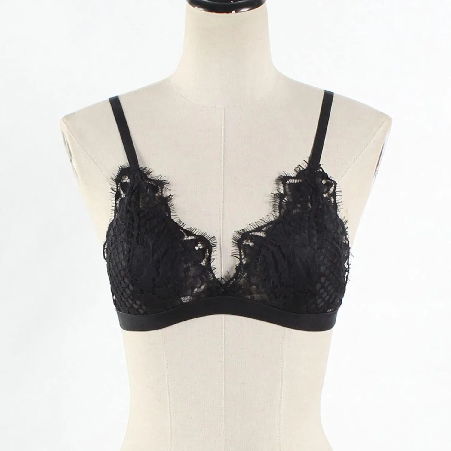 Women Lace Lingerie 2023 YLace Bralette for Women V Neck Camisoles Double Layered Crop Top