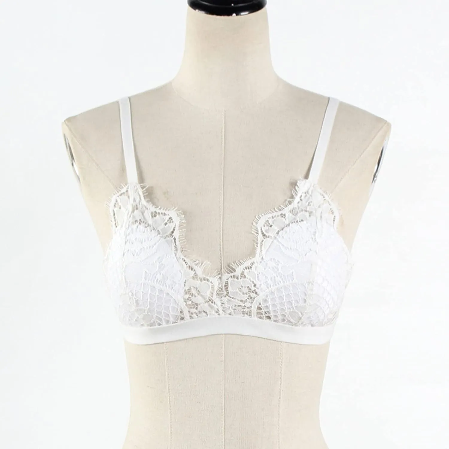 Women Lace Lingerie 2023 YLace Bralette for Women V Neck Camisoles Double Layered Crop Top