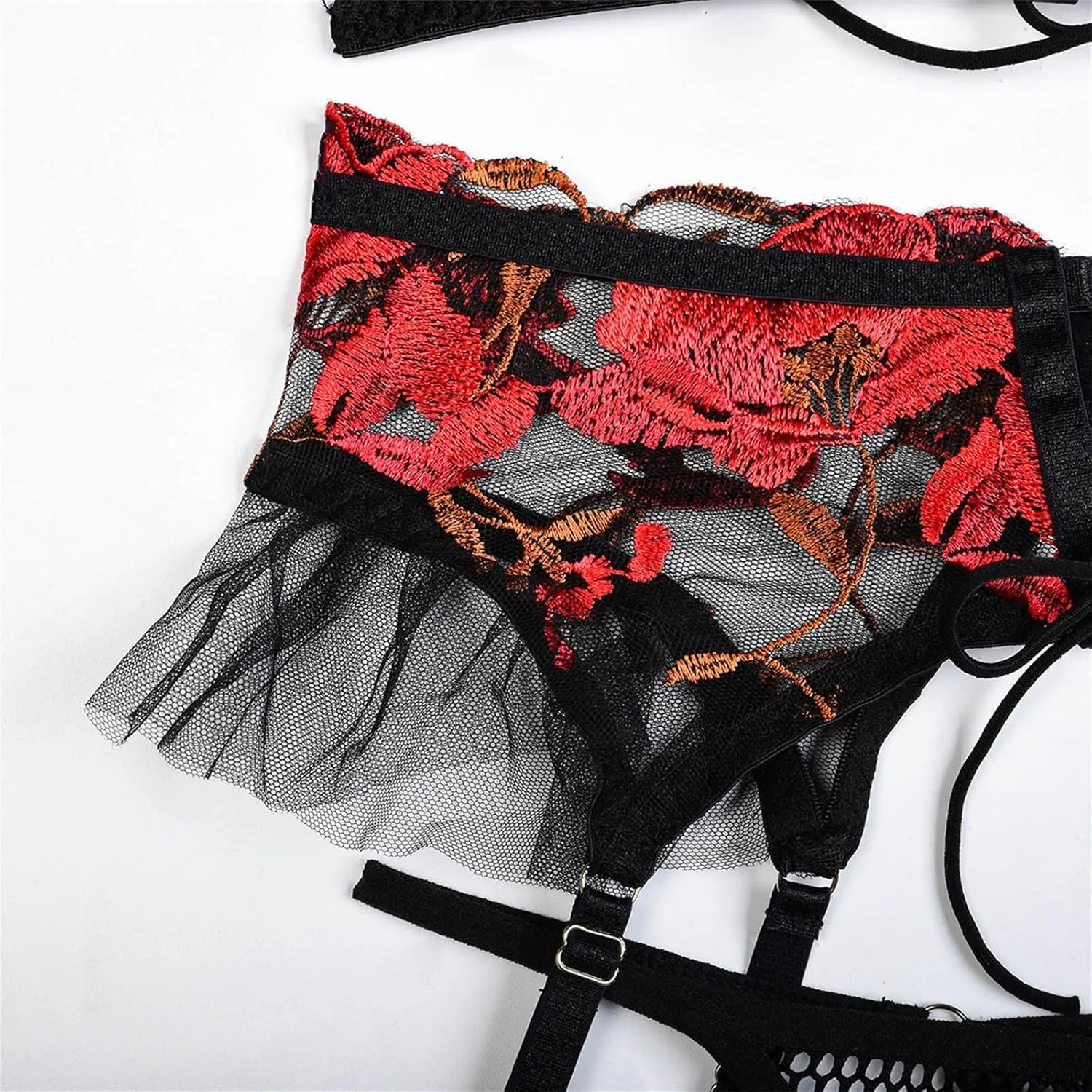 Women Lingerie Sets Sheer Mesh Lingerie Set Four Piece Womens Apparel