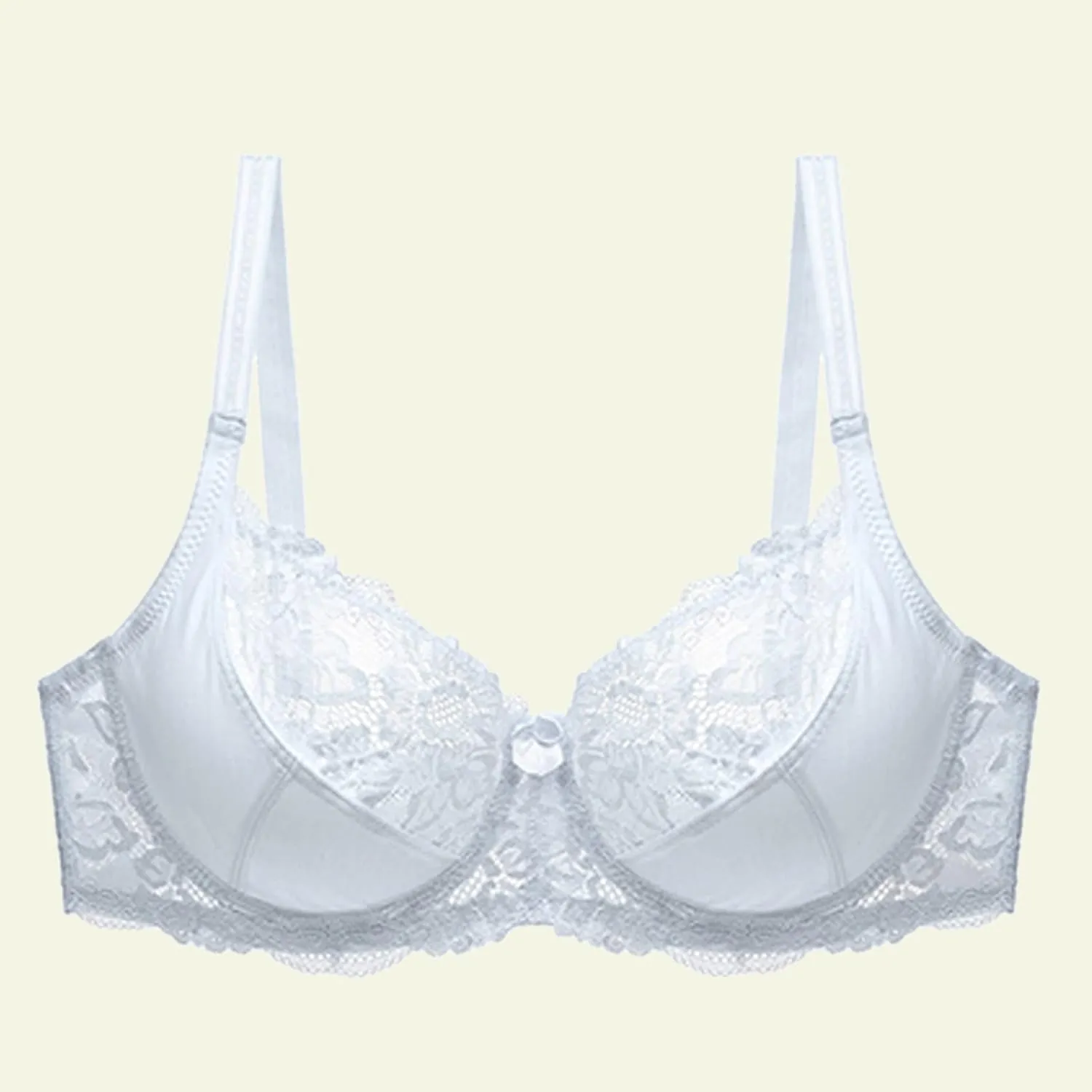 Women Minimizer Unlined Wirefree Bra Full Coverage Plus Size Full Figure Unpadded Bras Eyelash Lace Bras Mesh Bralette