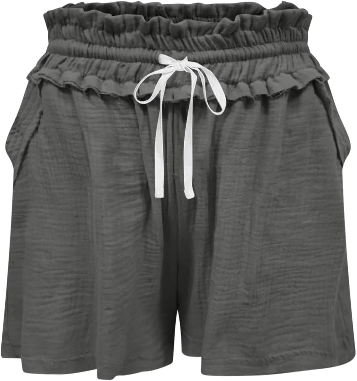 Women Stretch Summer Shorts Fashion Textured Drawstring SweatShorts Casual Loose Fit Lounge Beach Short Pants