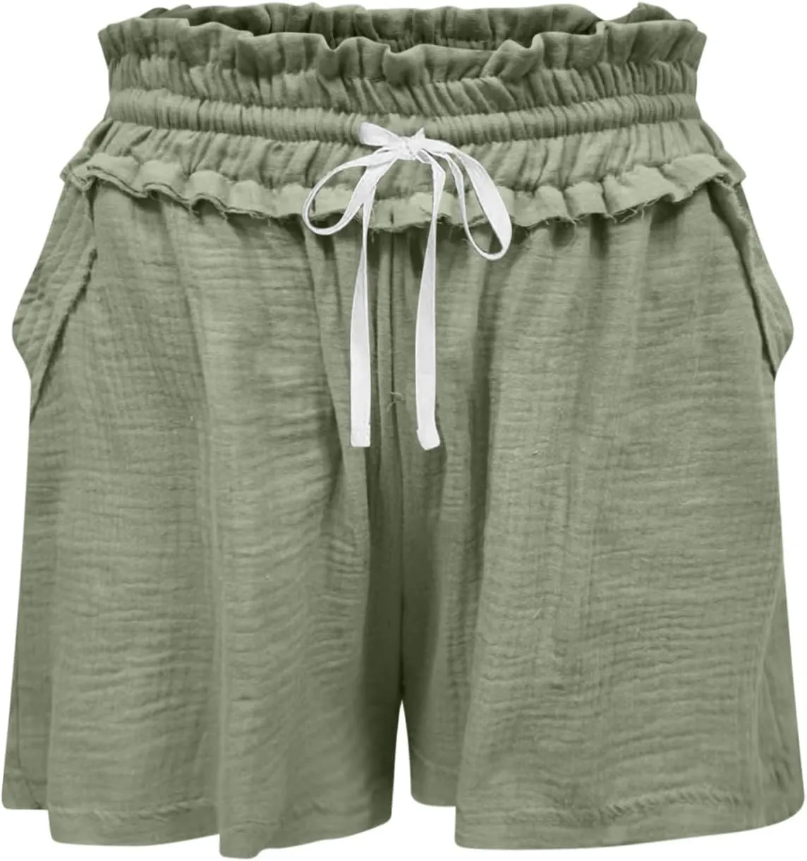 Women Stretch Summer Shorts Fashion Textured Drawstring SweatShorts Casual Loose Fit Lounge Beach Short Pants