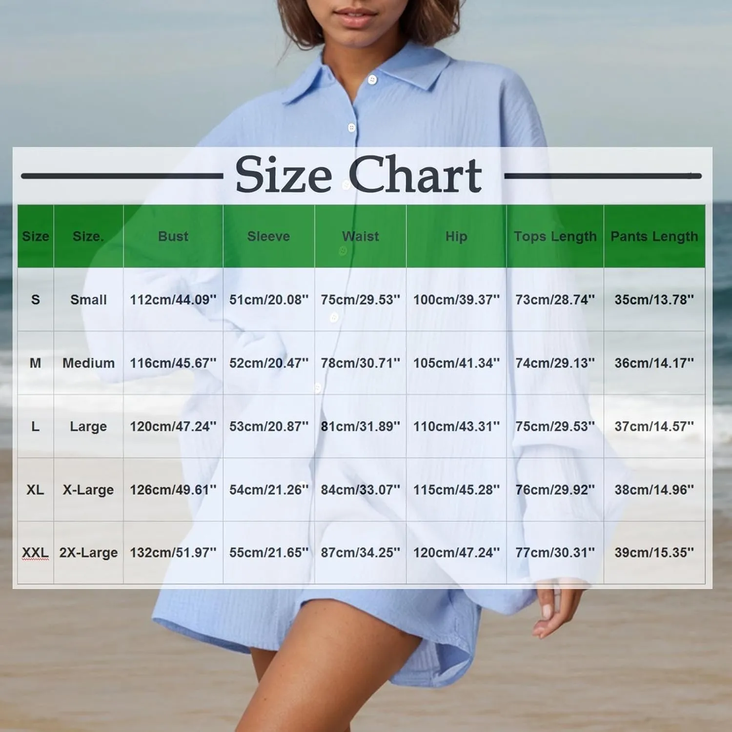 Women Wrinkles Cotton Lounge Set Oversized 2 Piece Outfit Button Down Long Sleeve Shirts and Shorts Boyfriend Sets