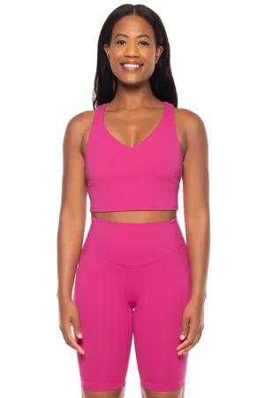 Women's Ananda Long Line Sports Bra | Magnolia Pink