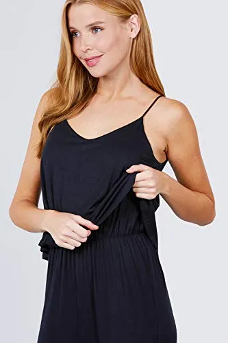 Women's Cami Layered Capri Knit Jumpsuit