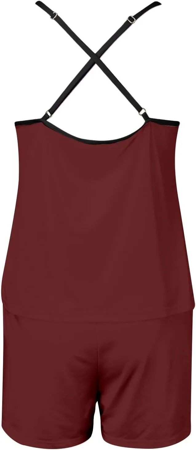 Womens Cami Pajama Sets 2 Piece Cute Cami Tops Shorts Sleepwear Lounge Camisoles Pj Set Ladies Comfy Loungewear