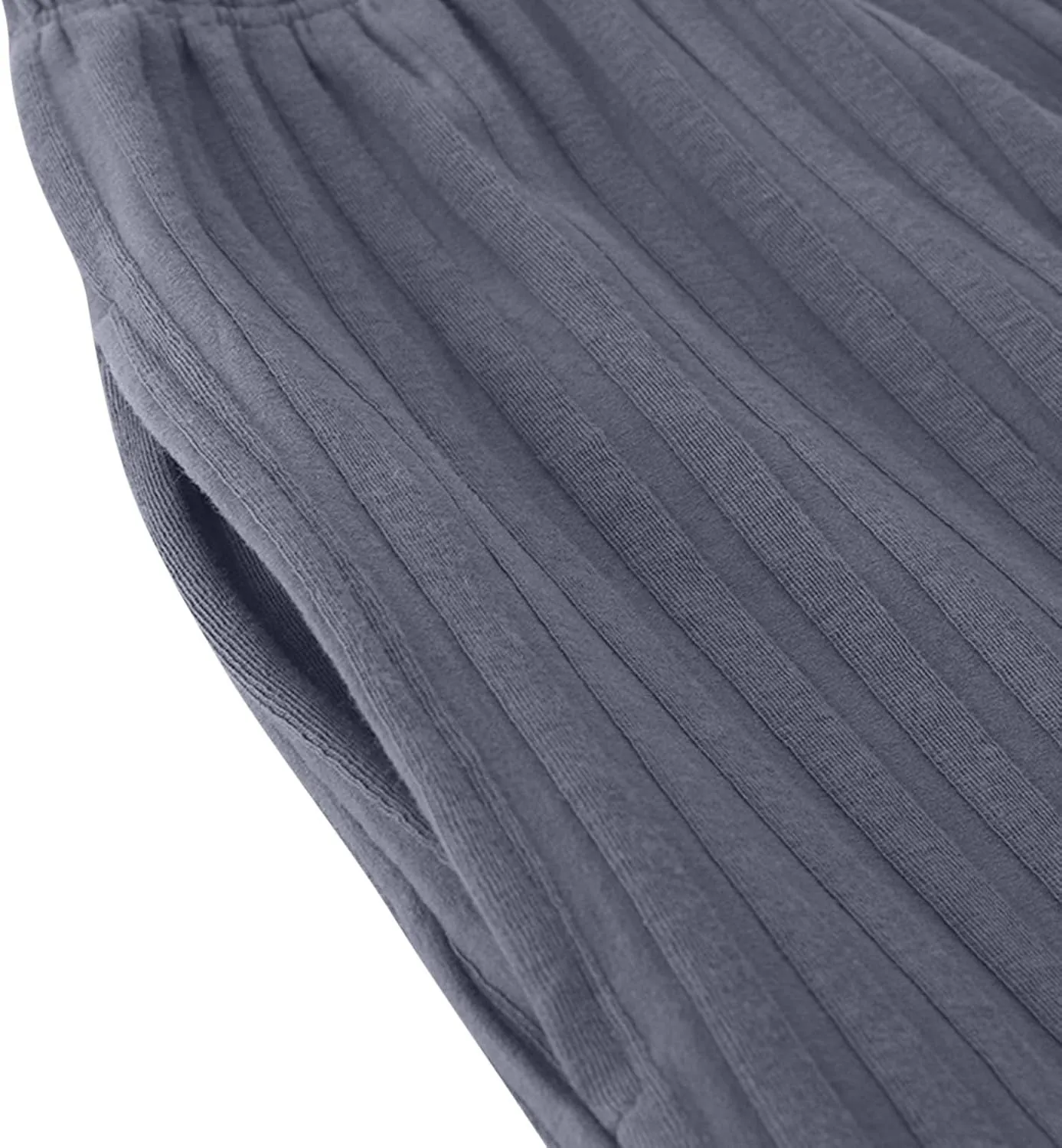 Womens Comfy Stretch Wide Leg Lounge Casual Pants Cotton Lightweight Pajamas Bottoms Soft Elastic Waist Sleep Pants